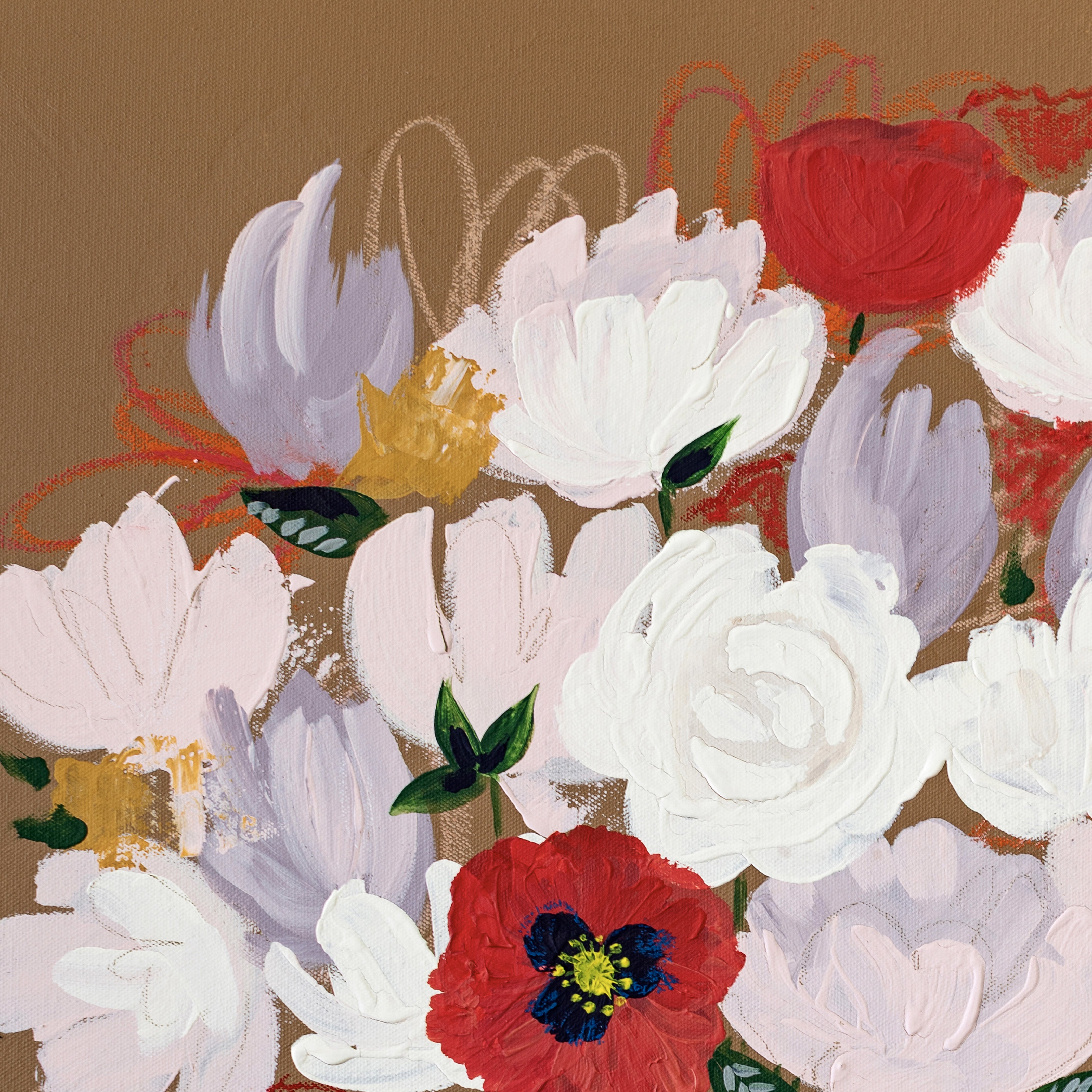 Bouquet in a Horse Vase Canvas Wall Art