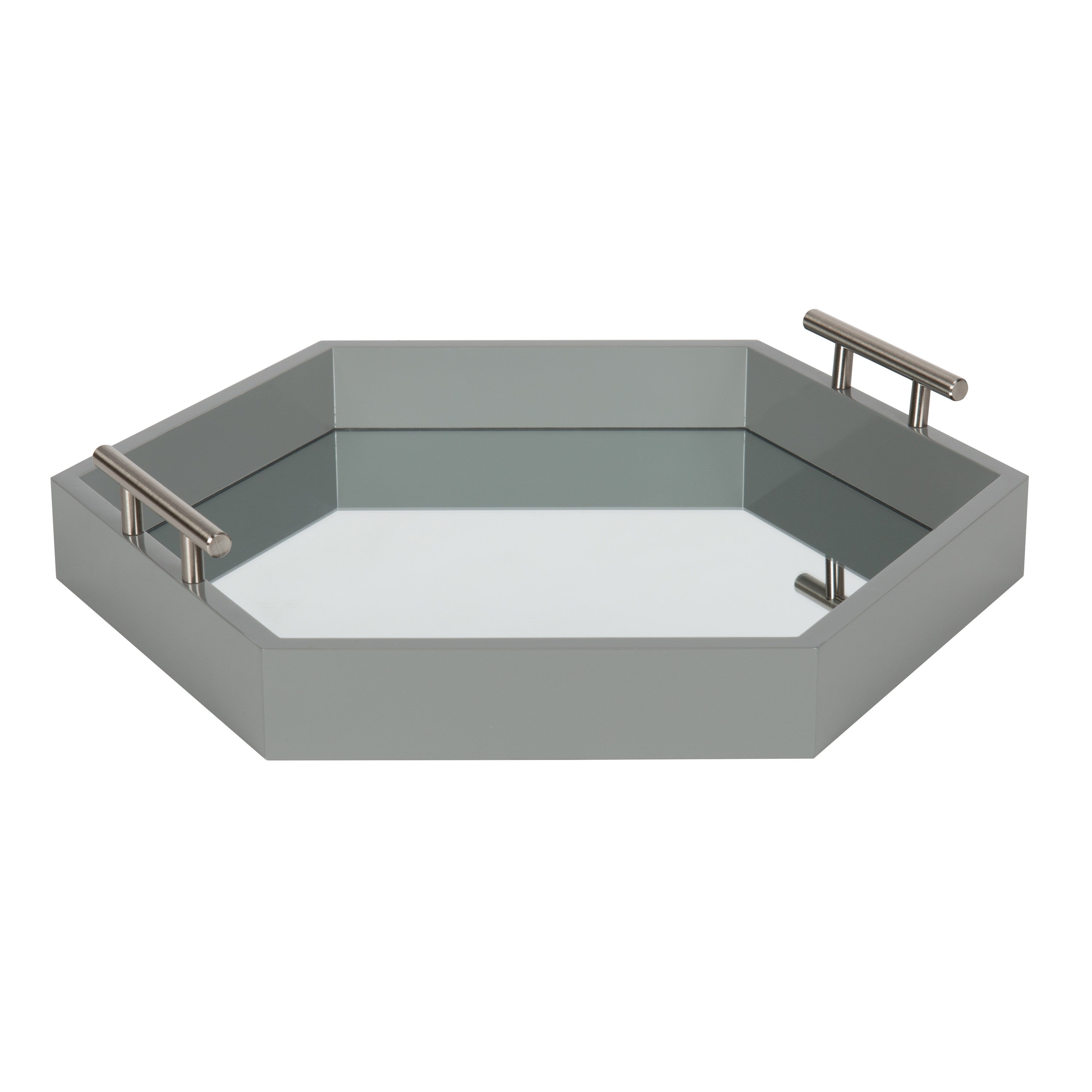 Lipton Hexagon Decorative Tray with Metal Handles