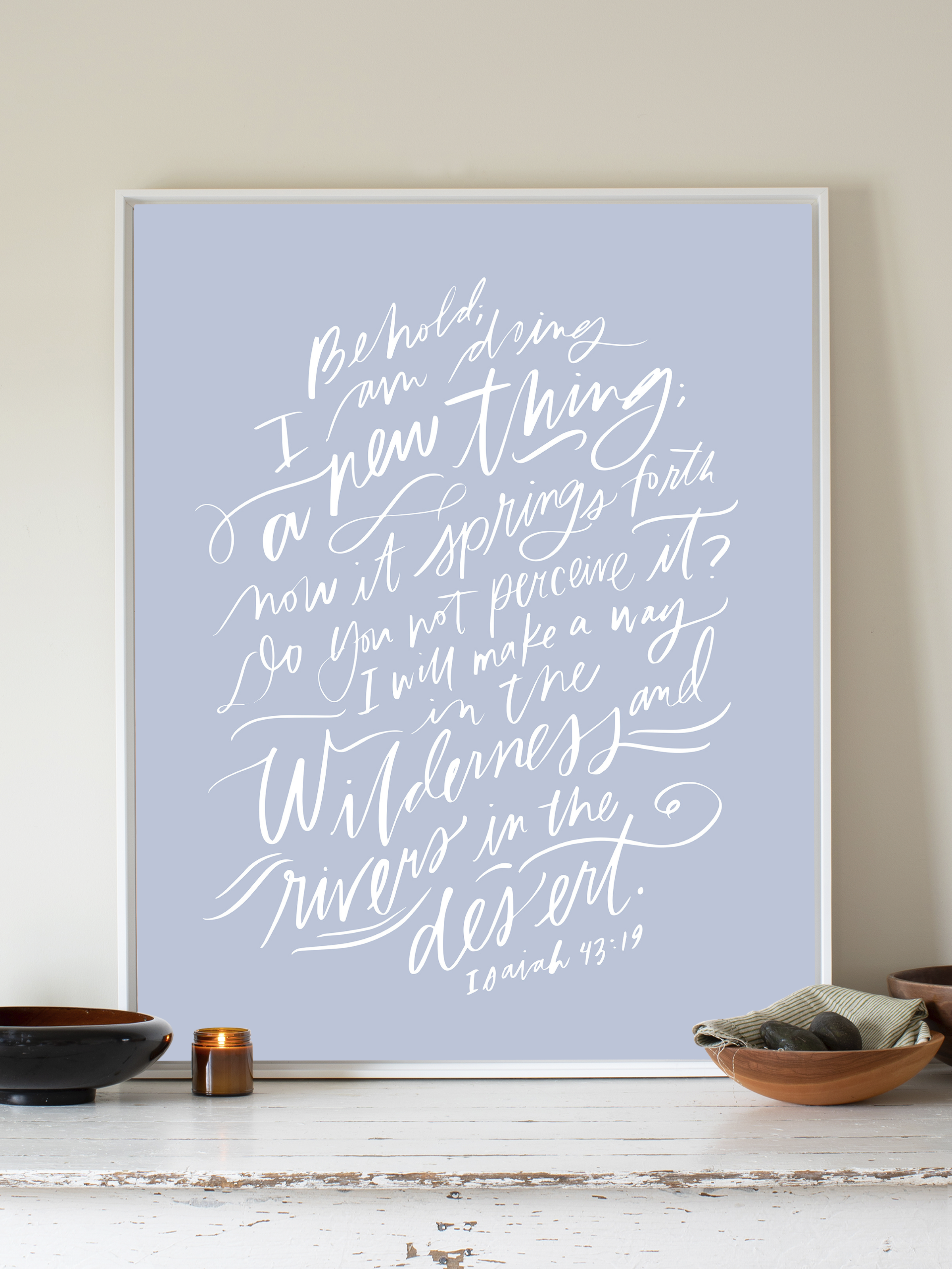 I Am Doing A New Thing (Isaiah 43:19) | Periwinkle | Canvas