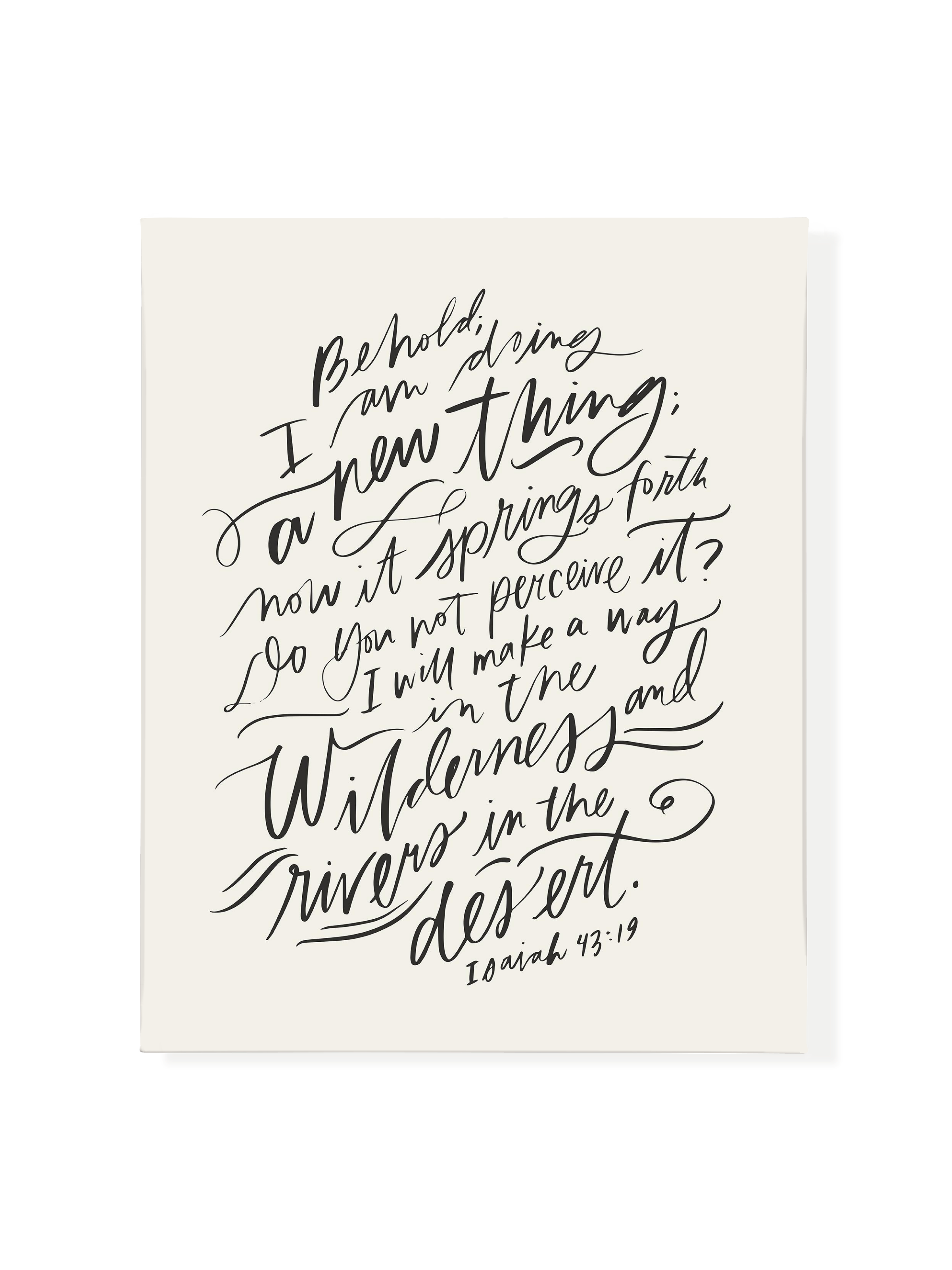 I Am Doing A New Thing (Isaiah 43:19) | Alabaster | Canvas