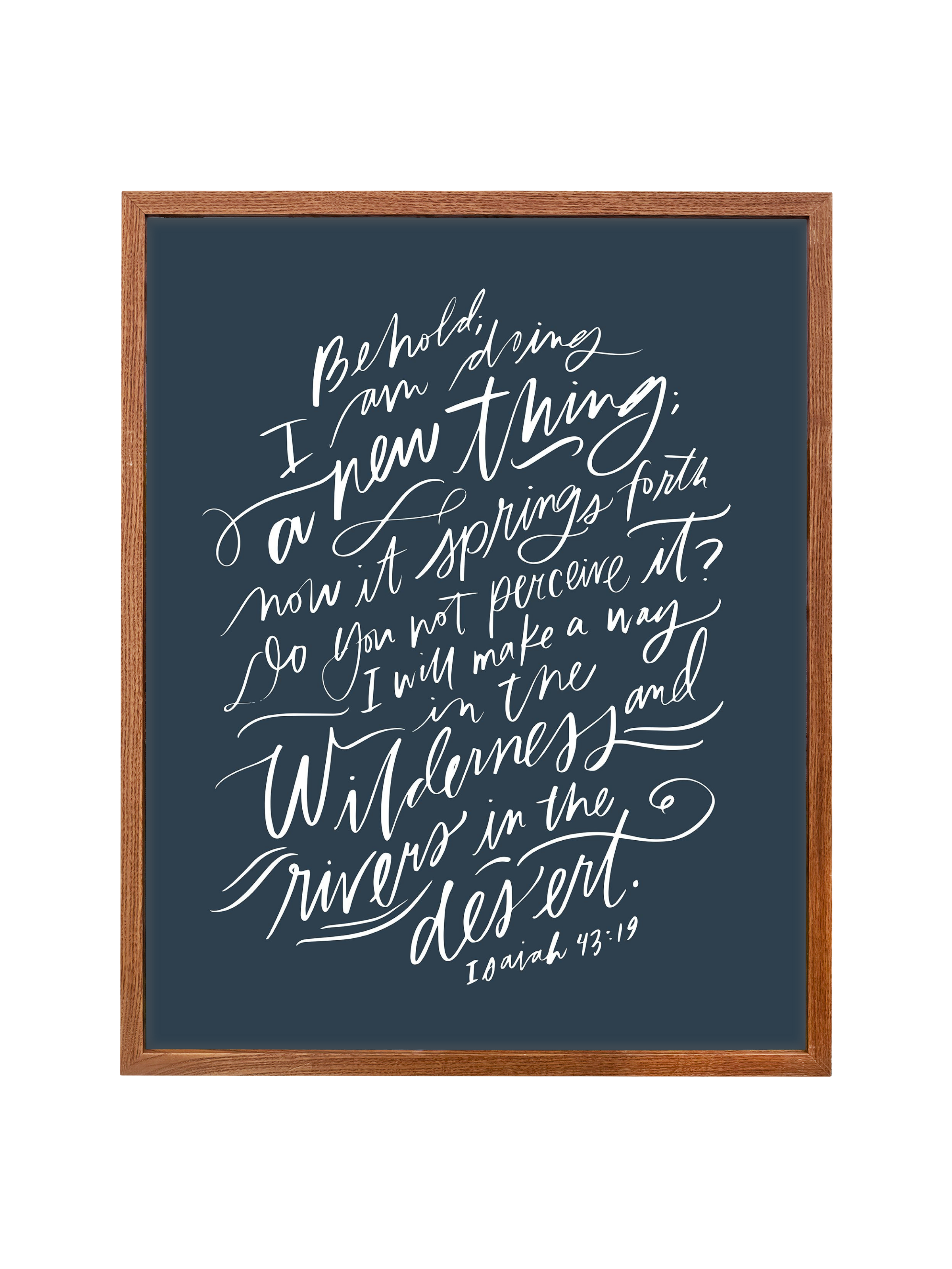 I Am Doing A New Thing (Isaiah 43:19) | Interior Navy | Canvas