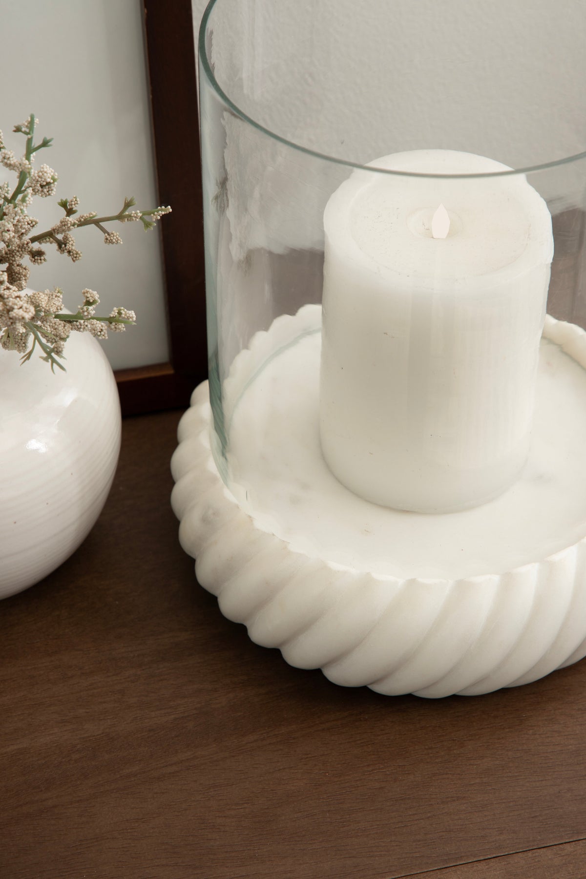 Trenza Marble Candle Holder