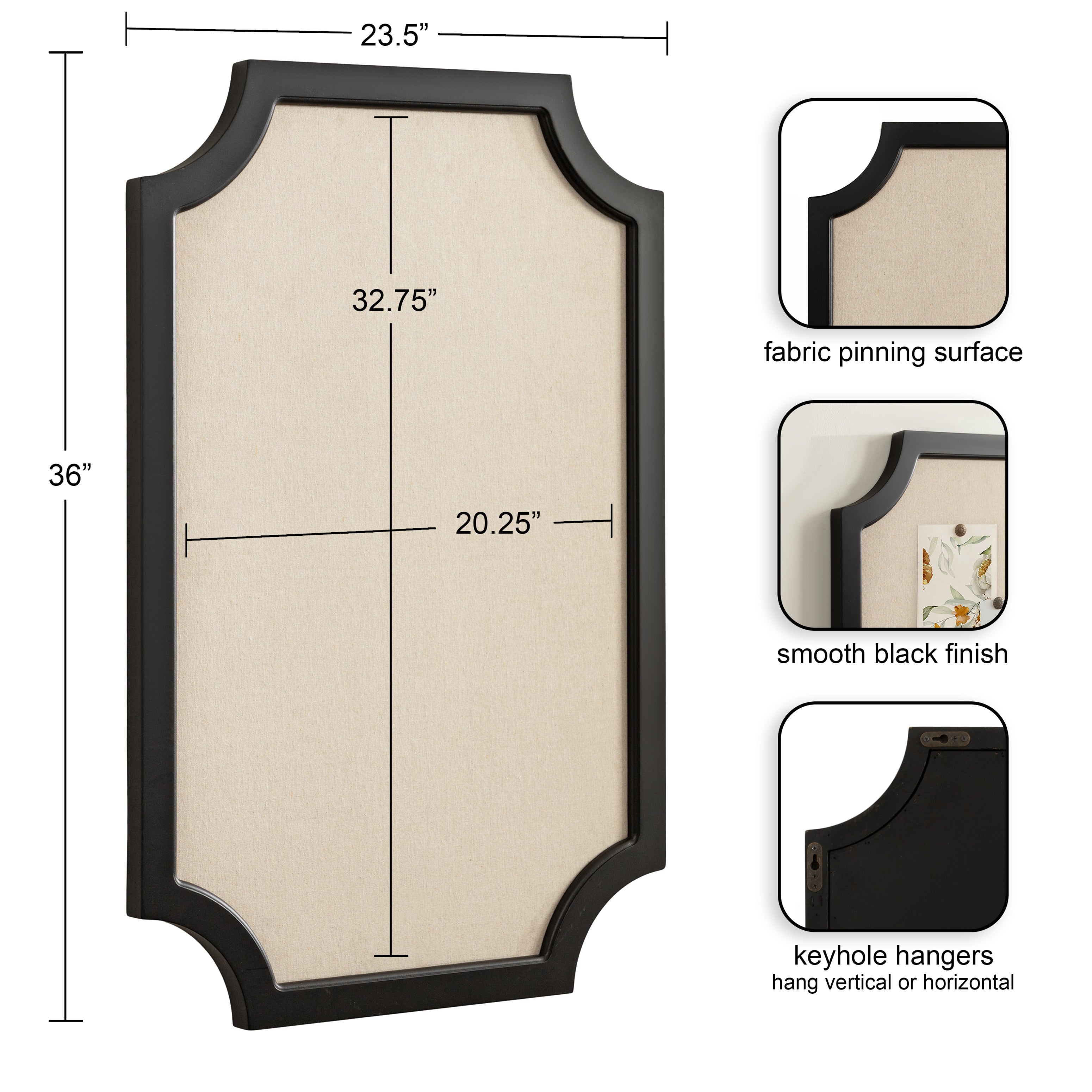 Hogan Framed Fabric Pinboard