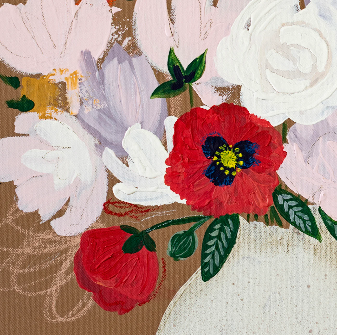 Poppies & Peonies Luxe Art Print