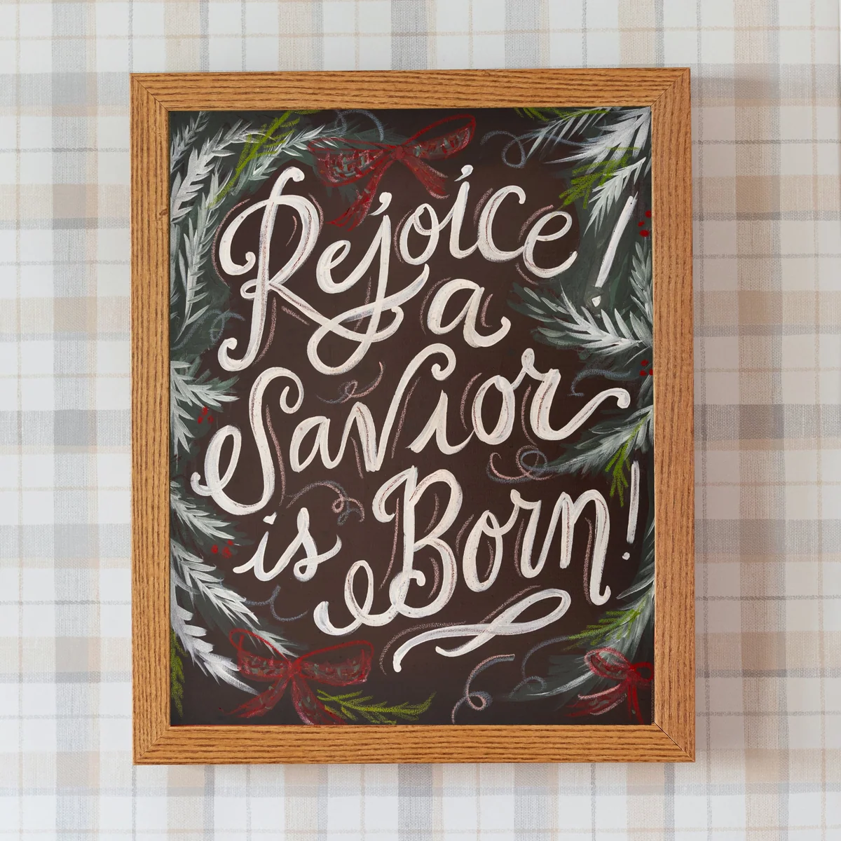 Rejoice! A Savior Is Born Art Print by Lindsay Letters