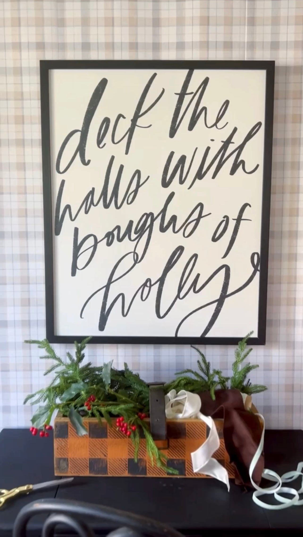 Deck the Halls | Charcoal | Canvas