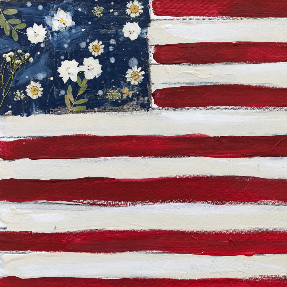 Flowered Flag Luxe Art Print