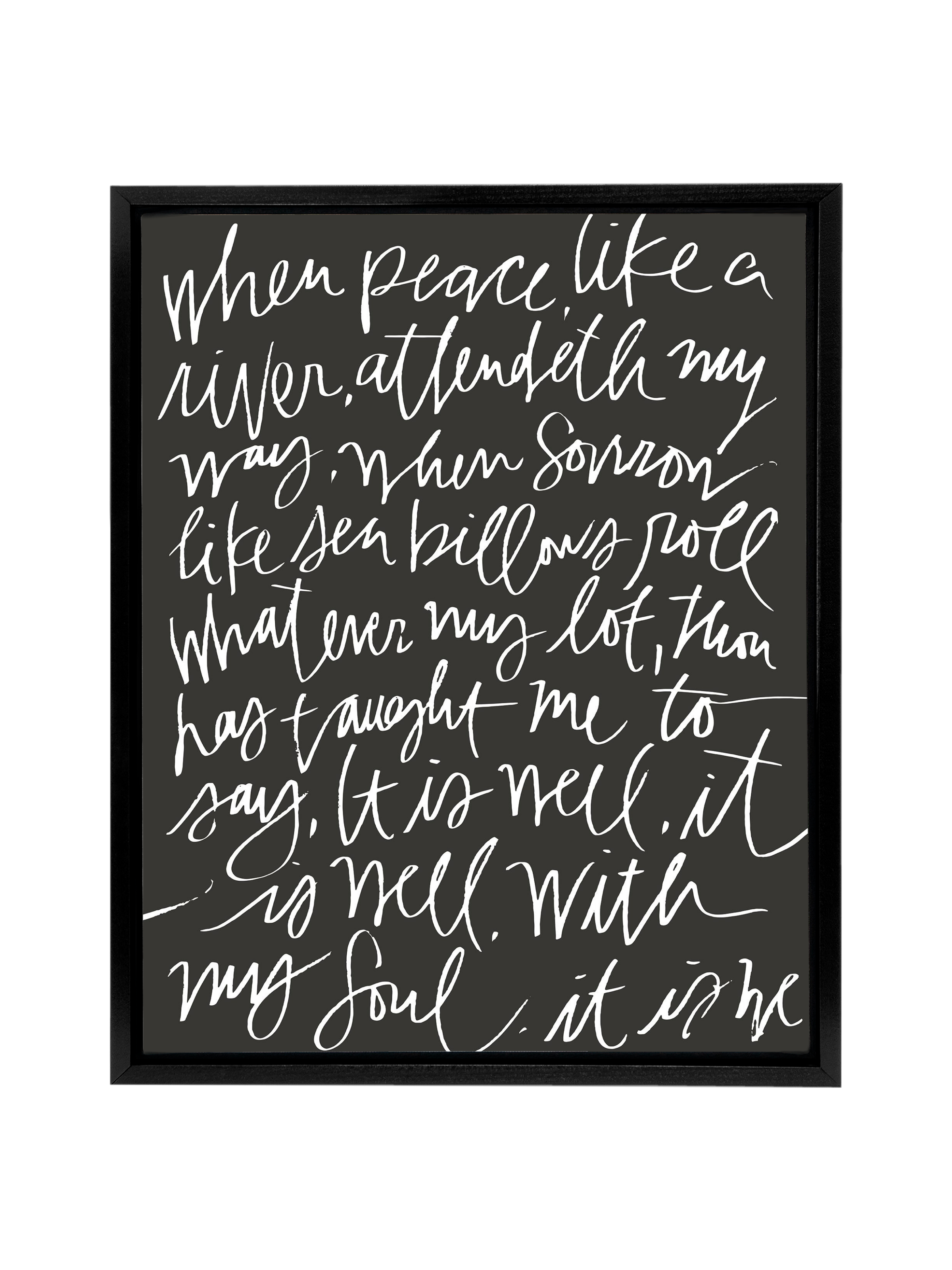 It Is Well | Charcoal | Canvas