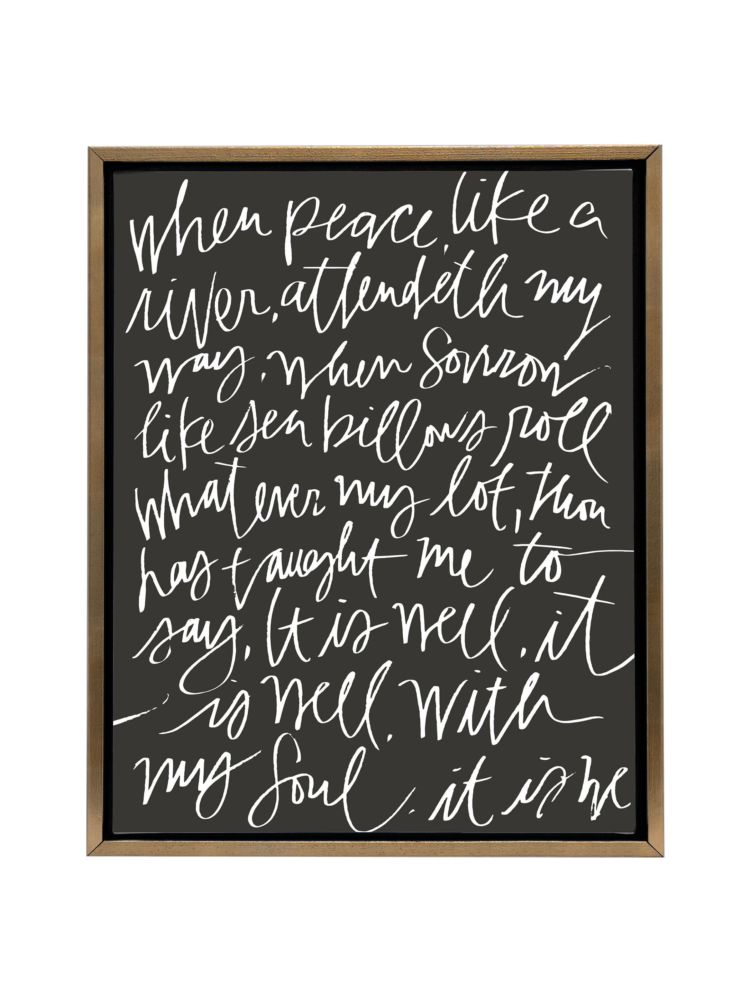 It Is Well | Charcoal | Canvas