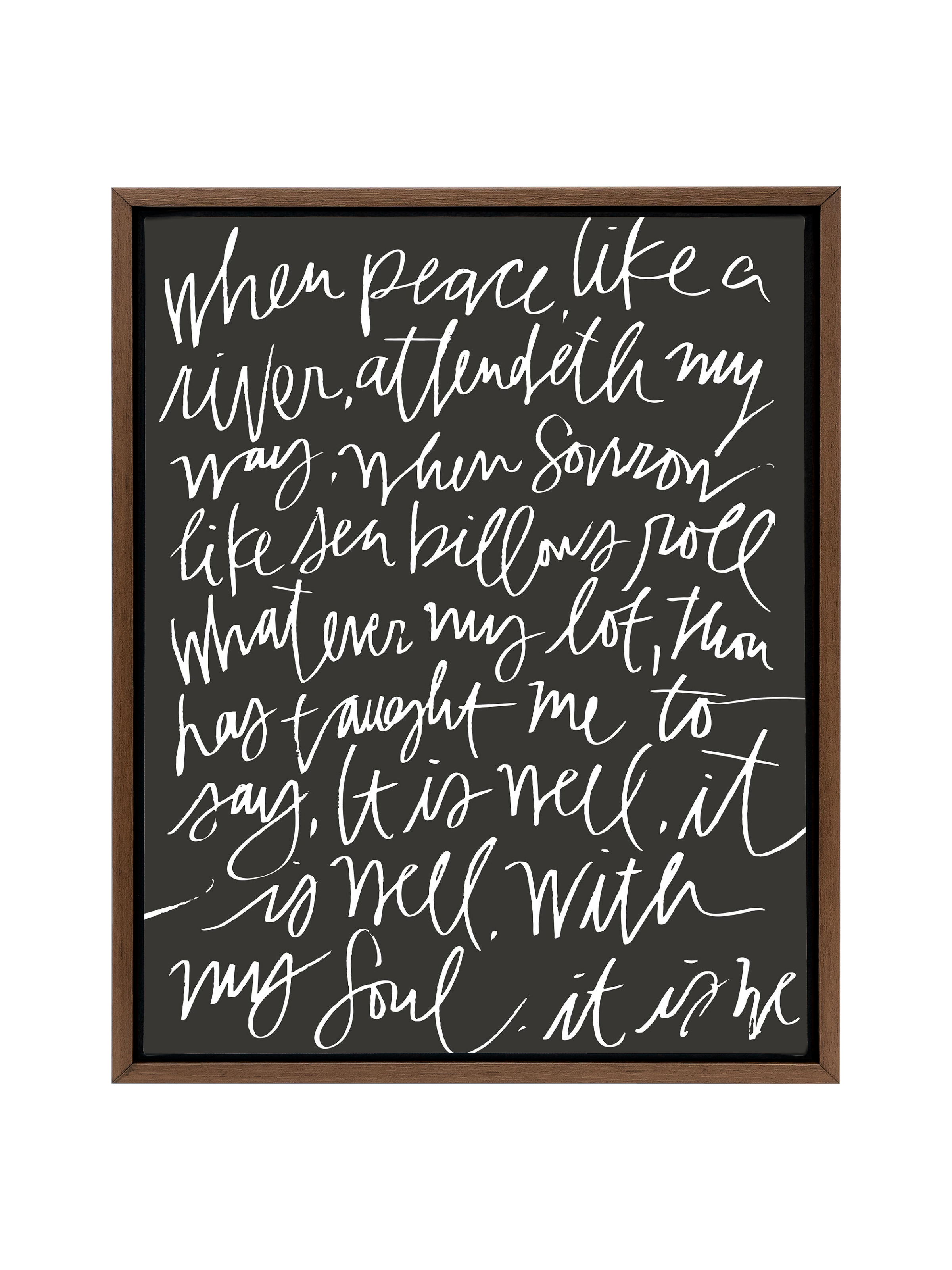 It Is Well | Charcoal | Canvas