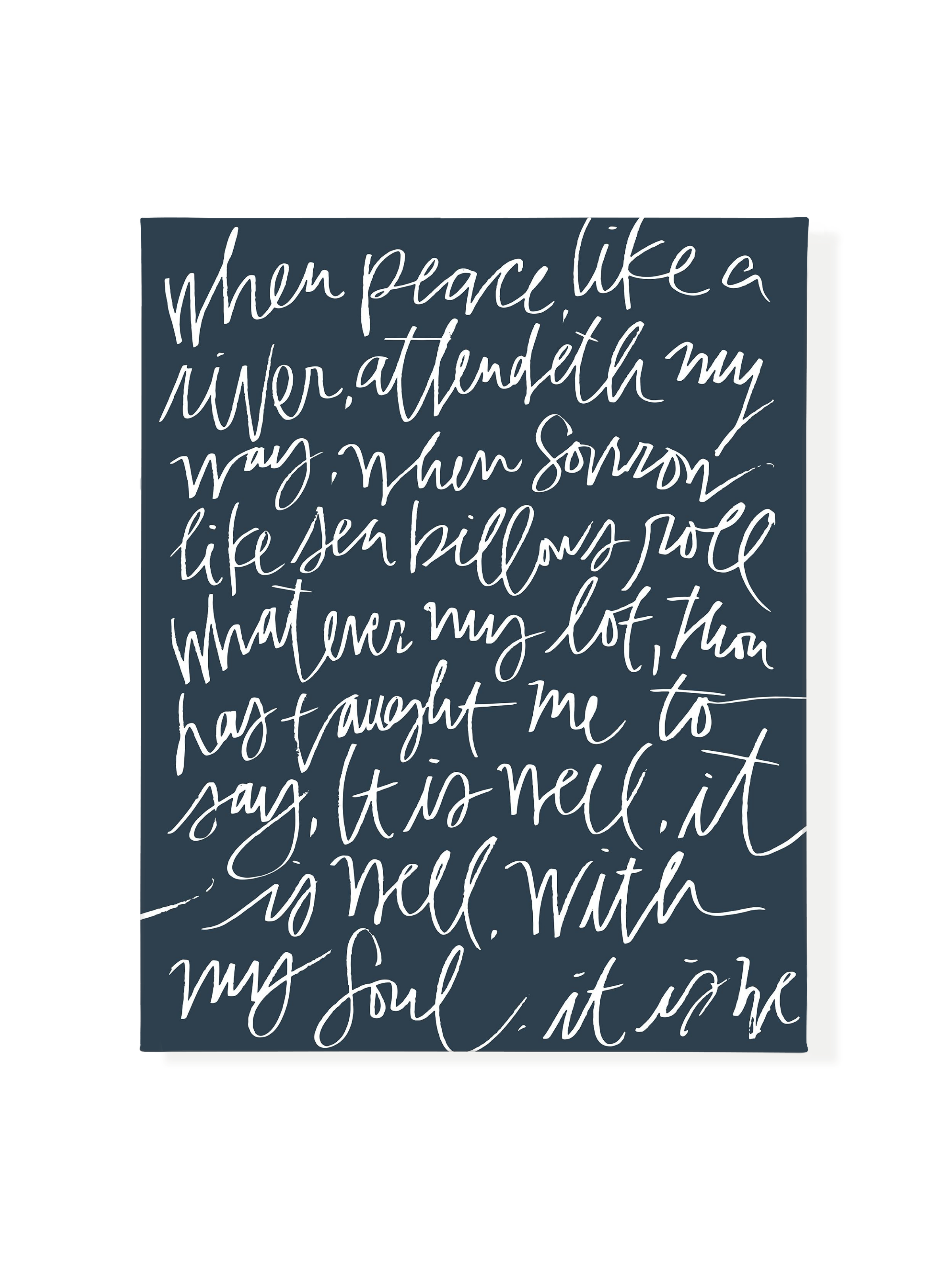 It Is Well | Interior Navy | Canvas