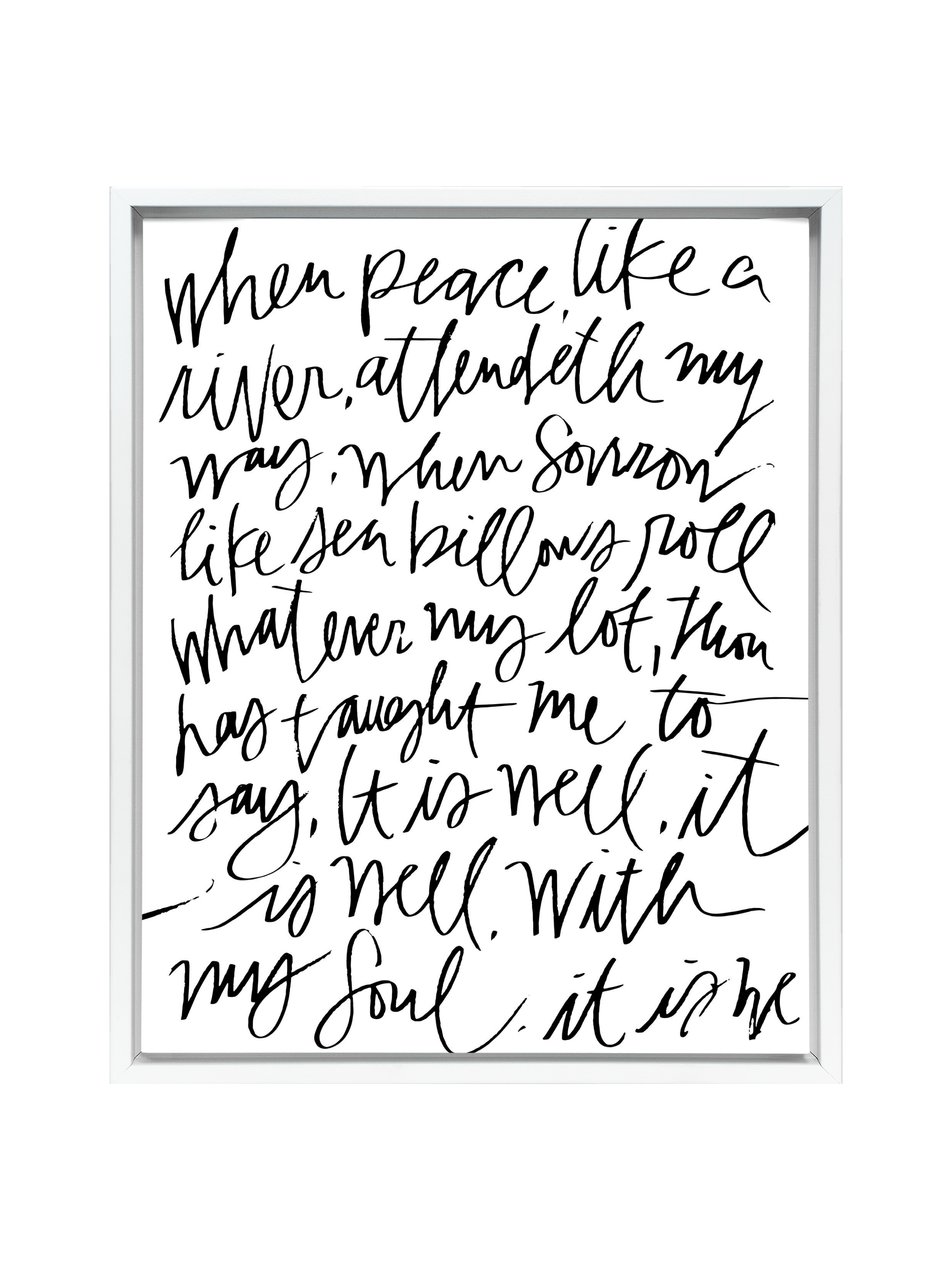 It Is Well | Pure White | Canvas