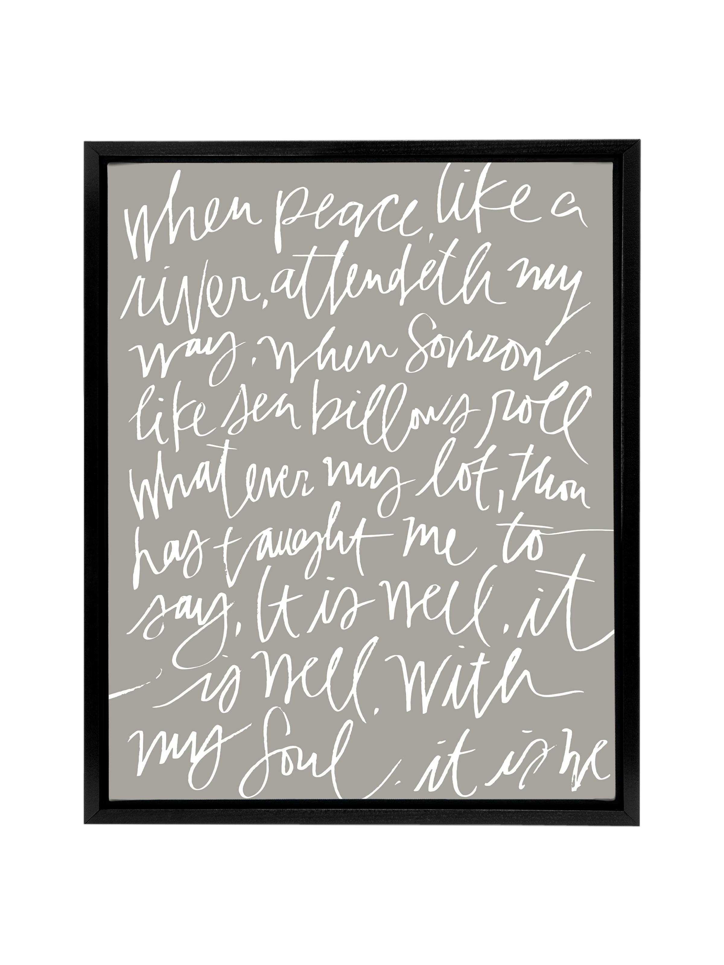 It Is Well | Warm Grey | Canvas