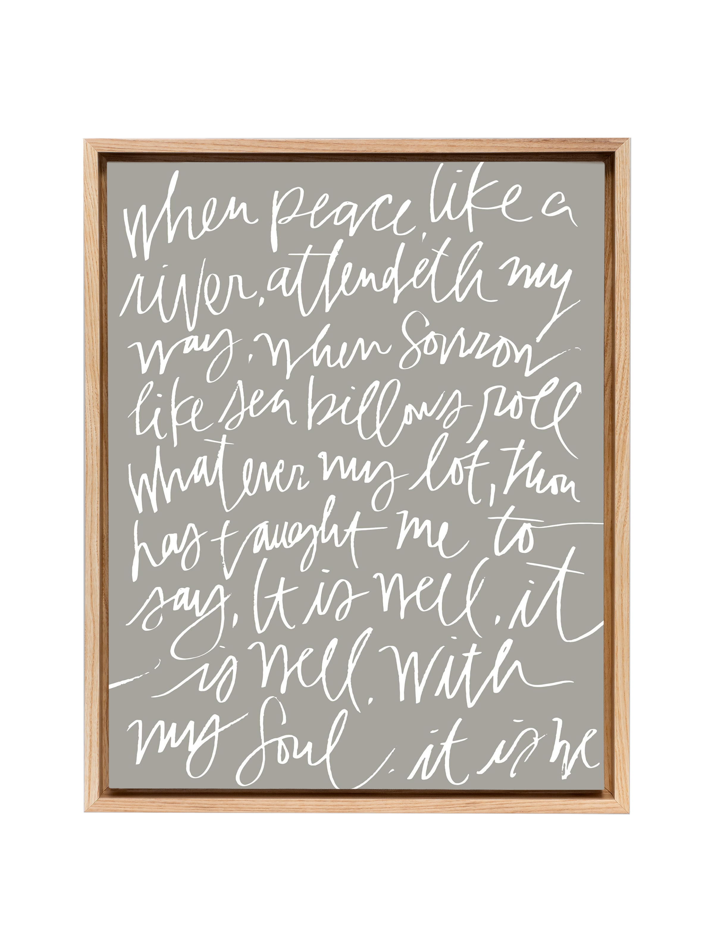 It Is Well | Warm Grey | Canvas