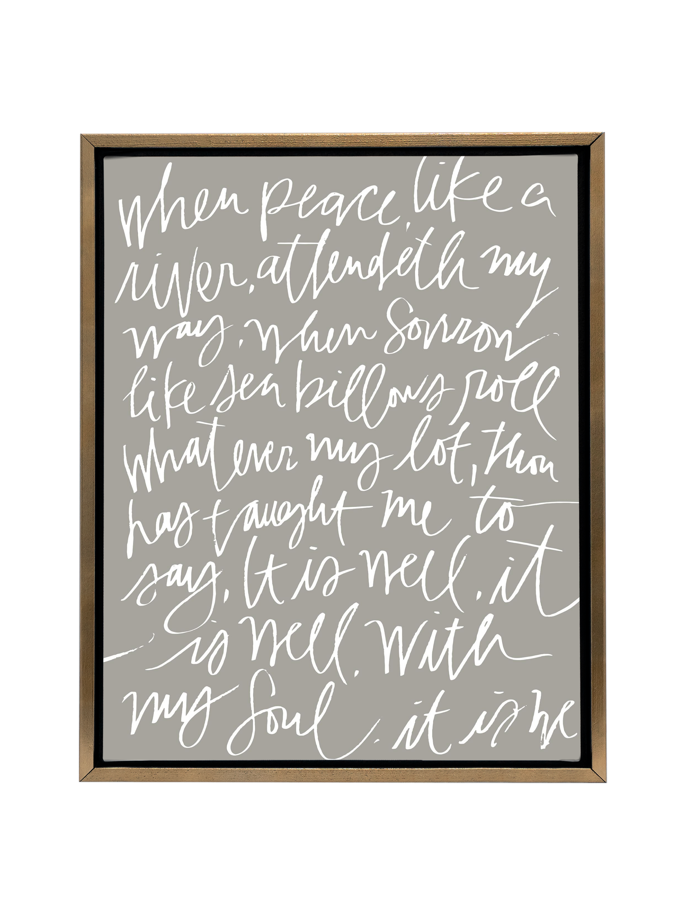 It Is Well | Warm Grey | Canvas