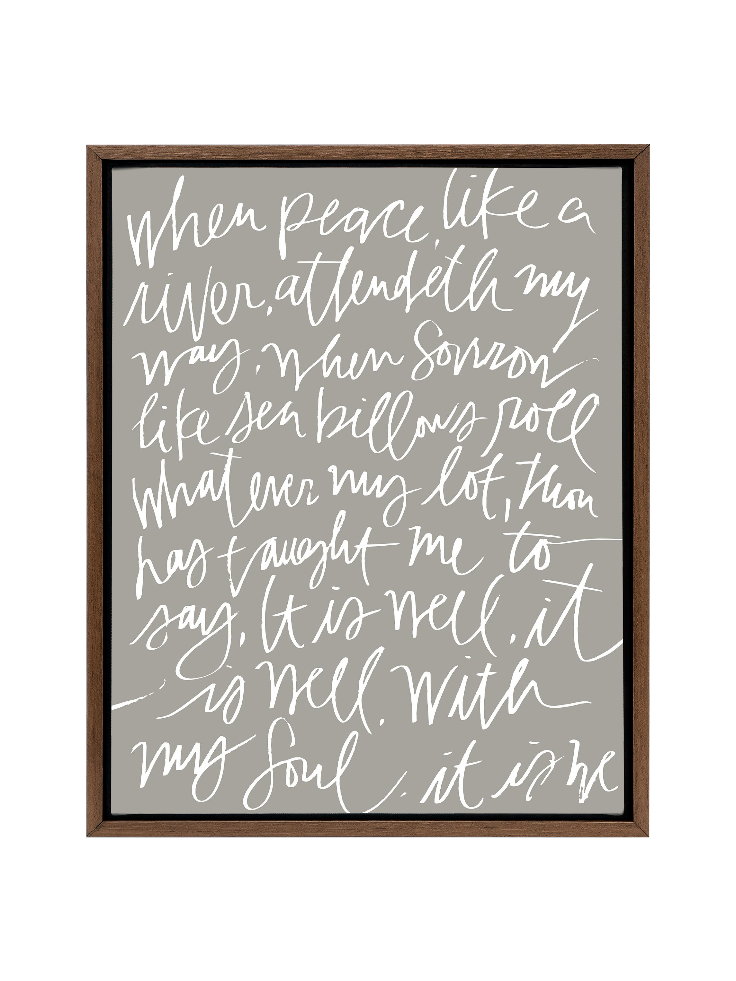 It Is Well | Warm Grey | Canvas