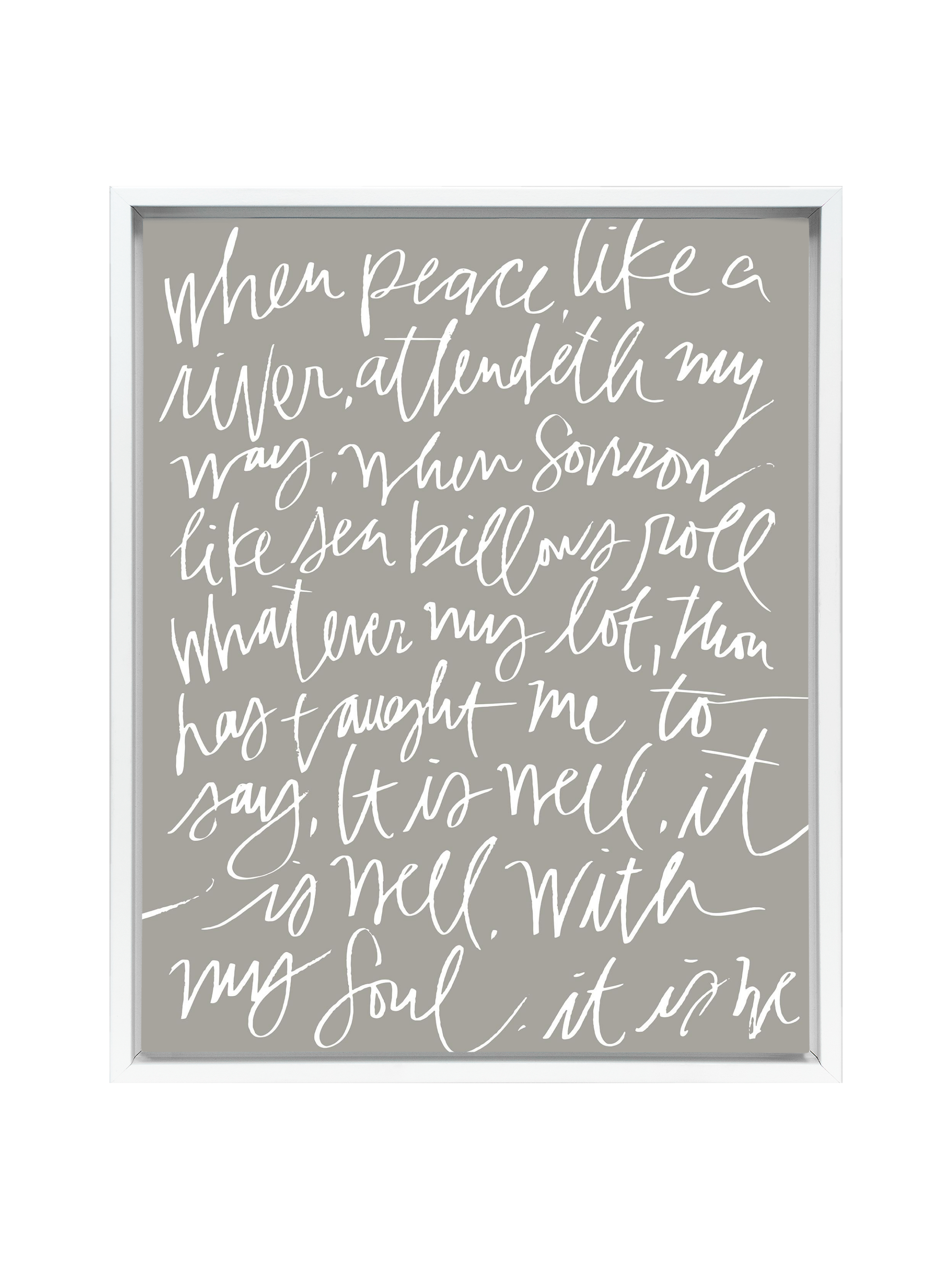 It Is Well | Warm Grey | Canvas