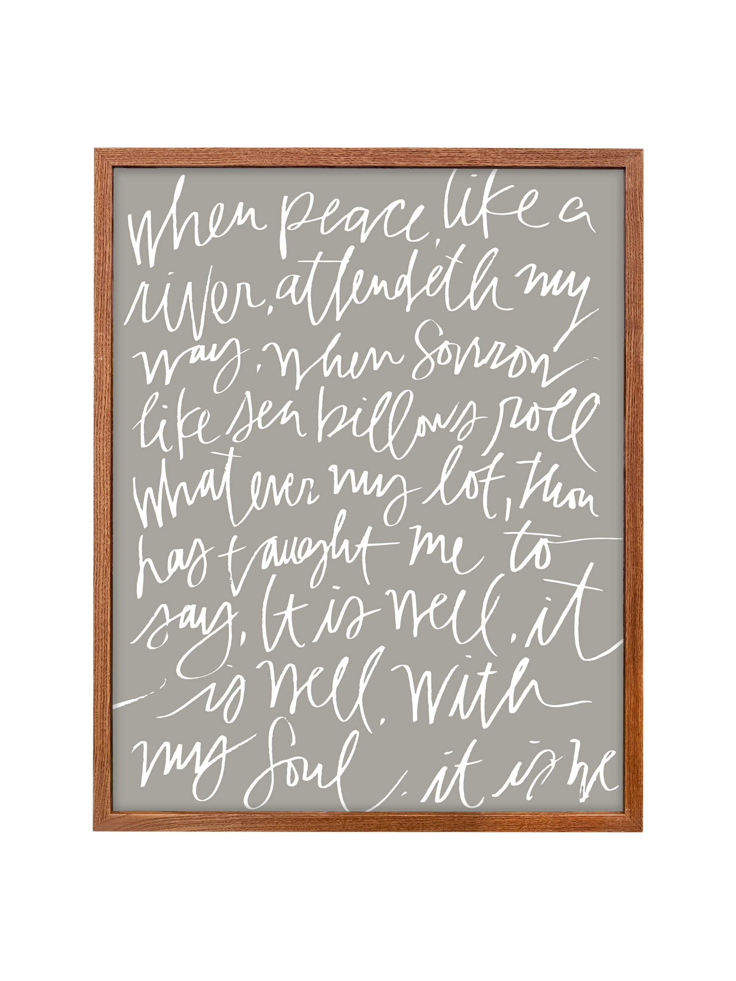 It Is Well | Warm Grey | Canvas