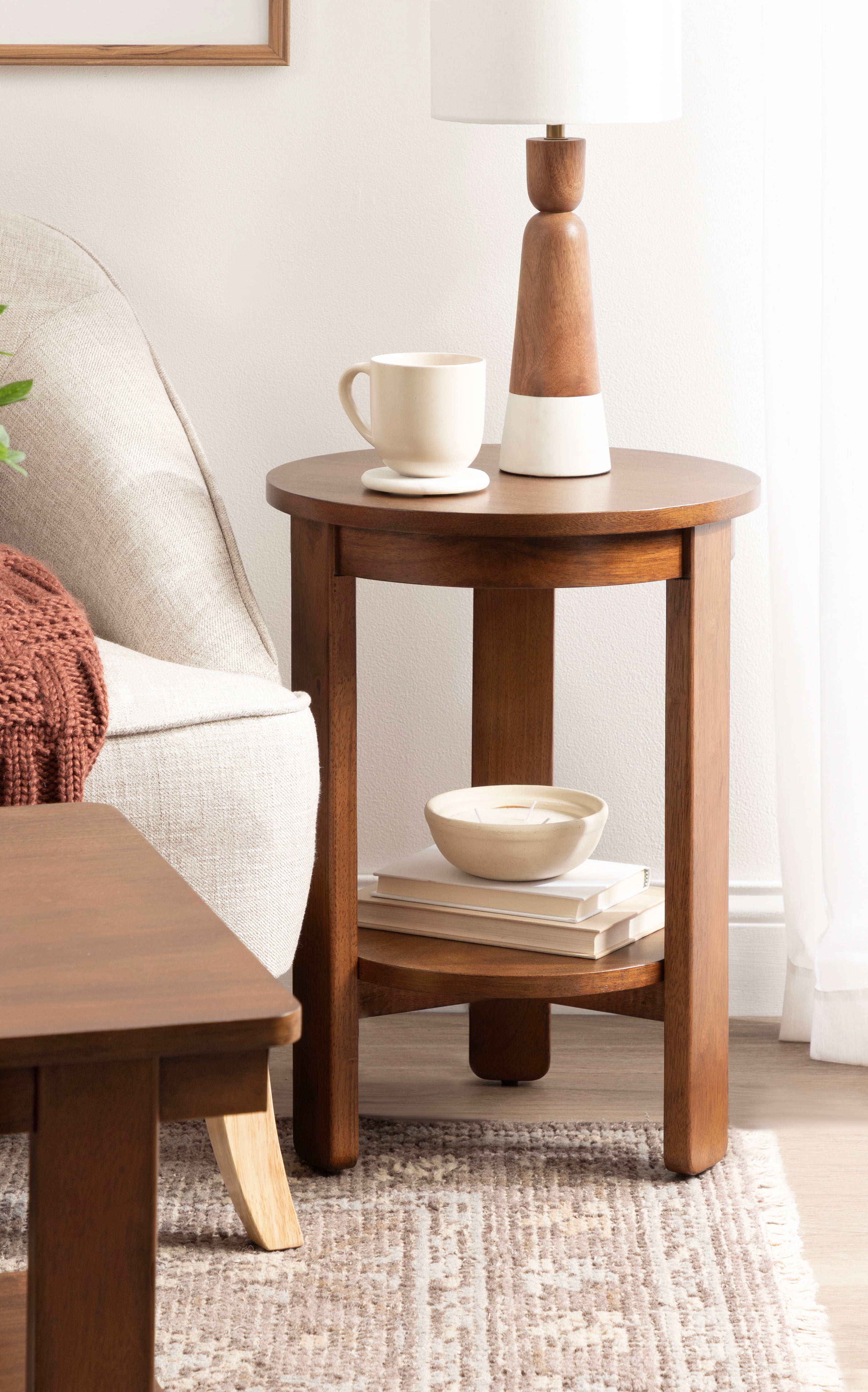 Foxford Round Wood Side Table