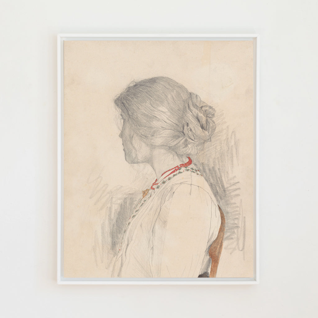 Vintage Western Woman Canvas Wall Art