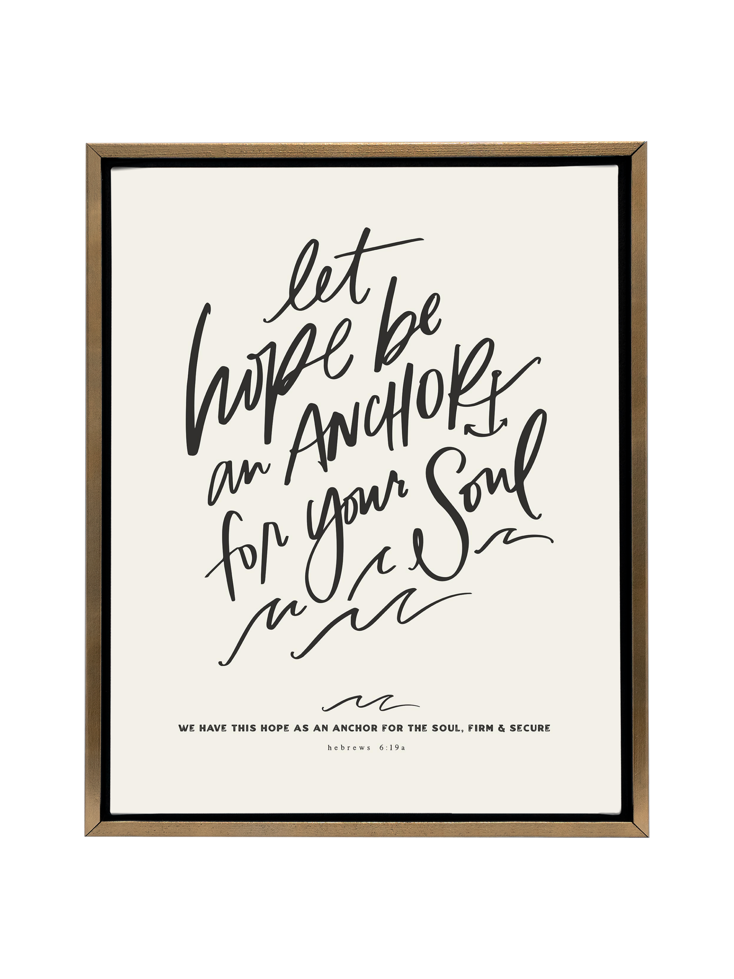 Let Hope Anchor Your Soul | Alabaster | Canvas