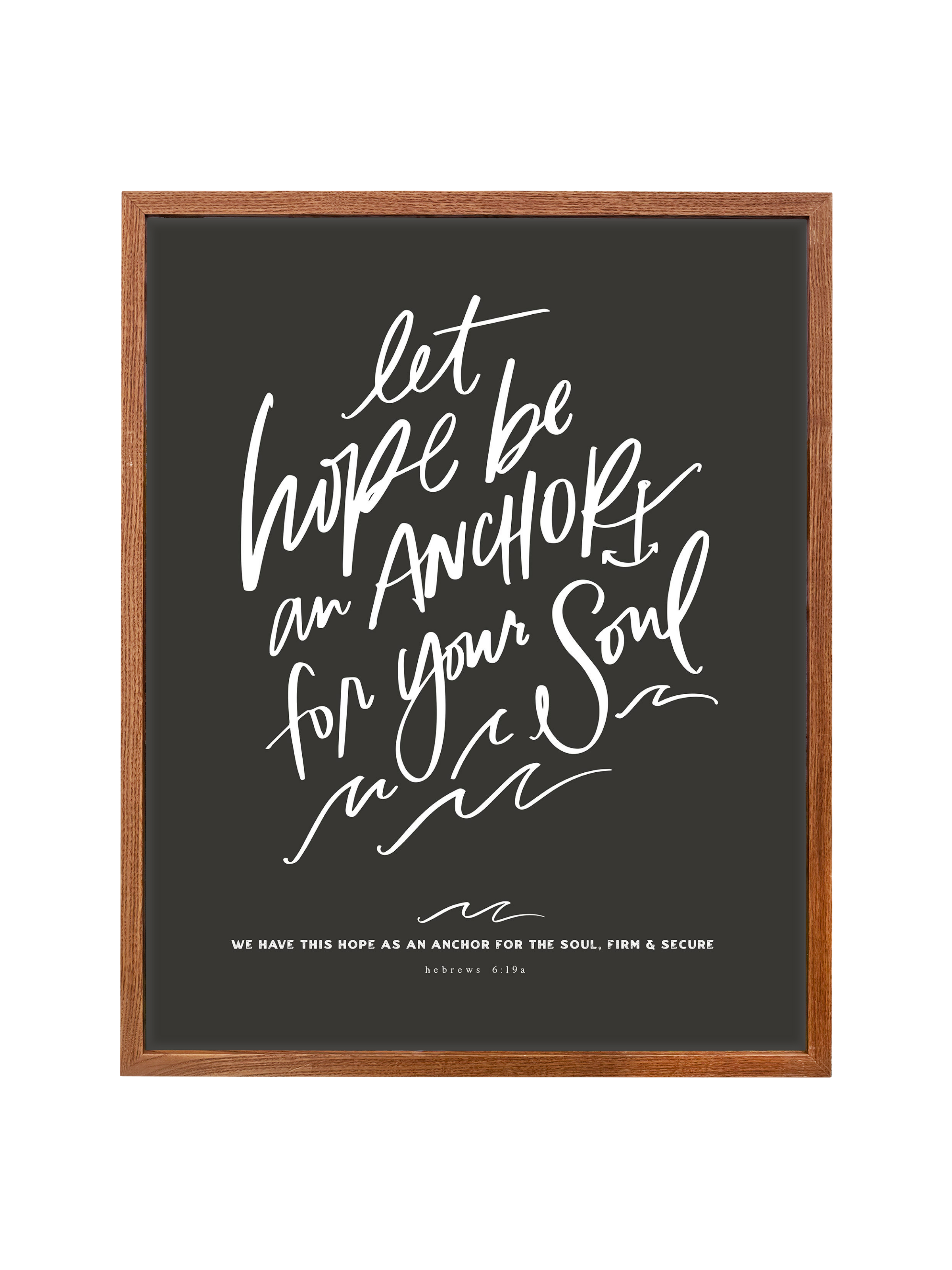 Let Hope Anchor Your Soul | Charcoal | Canvas