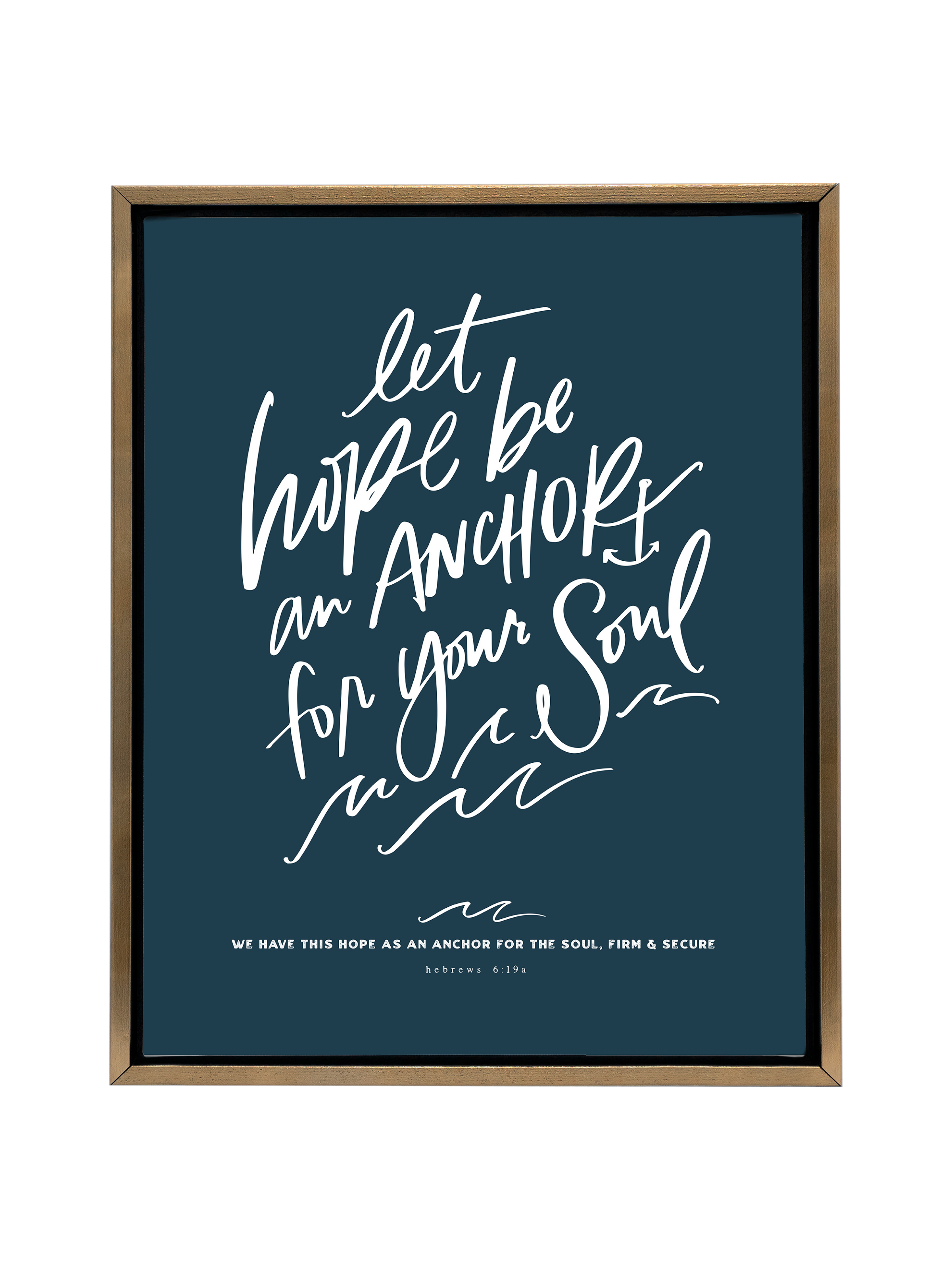 Let Hope Anchor Your Soul | Interior Navy | Canvas