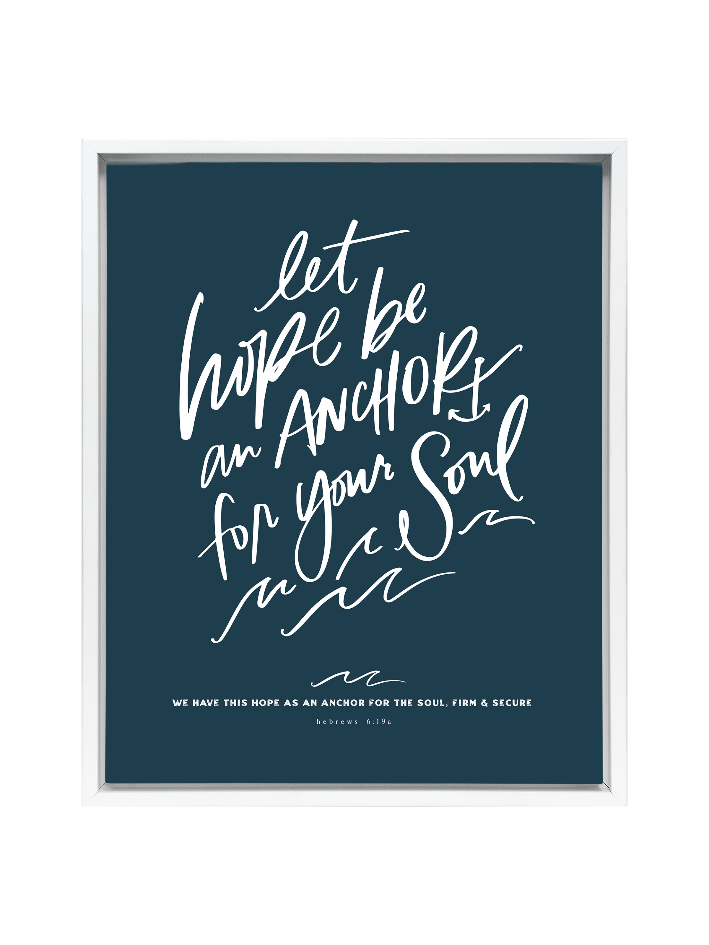 Let Hope Anchor Your Soul | Interior Navy | Canvas