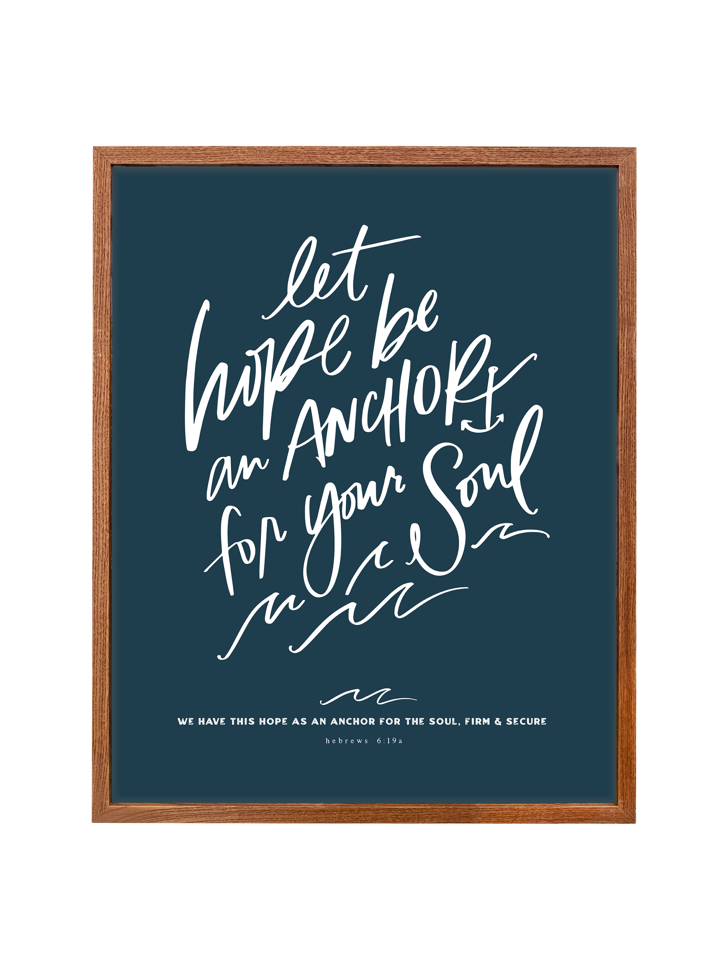 Let Hope Anchor Your Soul | Interior Navy | Canvas