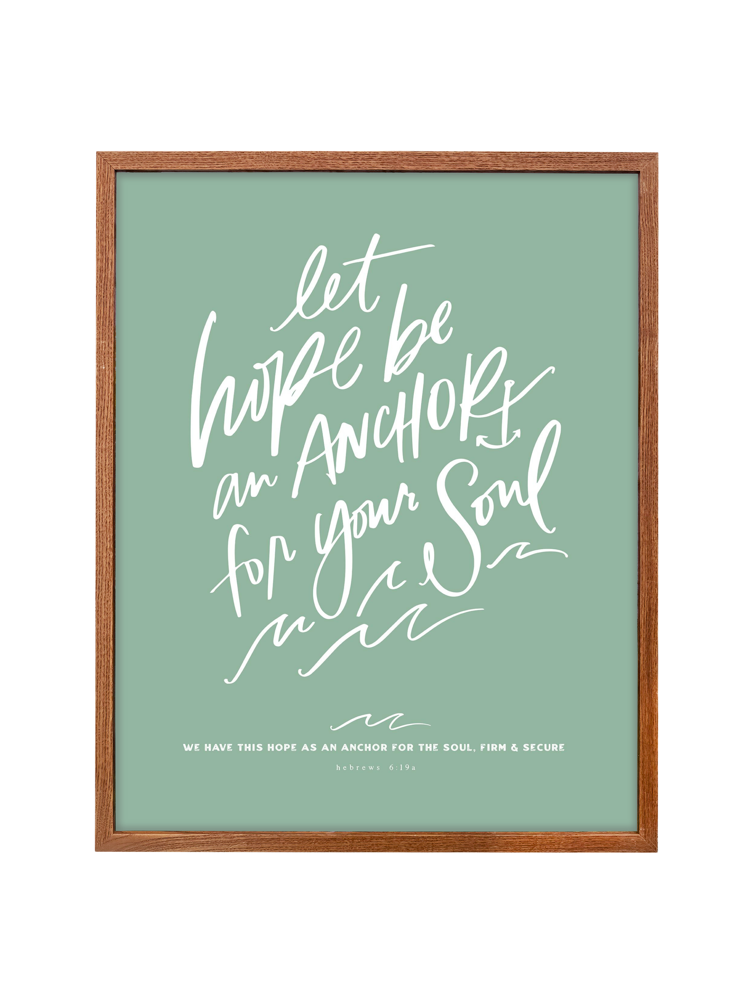 Let Hope Anchor Your Soul | Sea Glass | Canvas