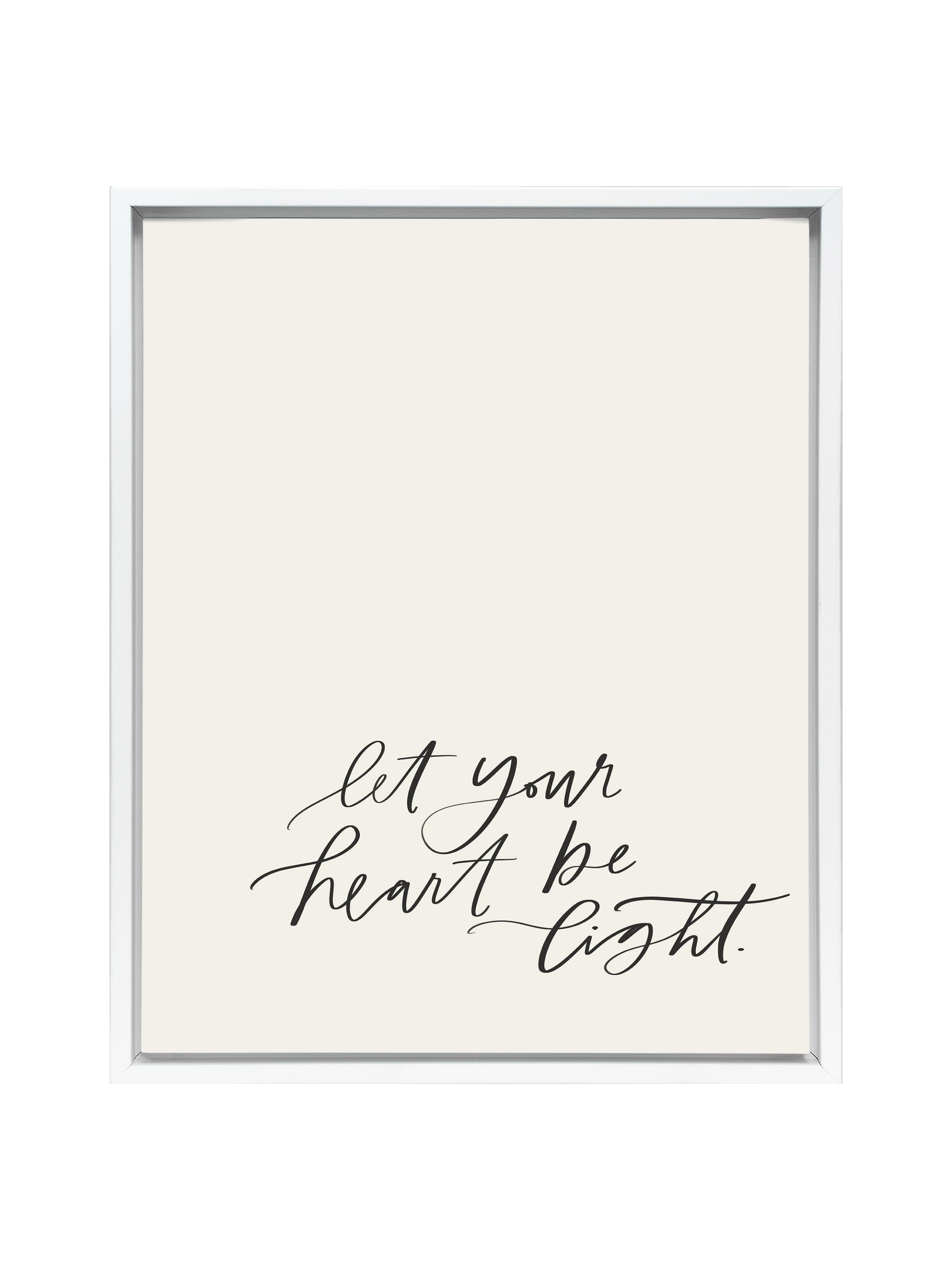 Let Your Heart be Light | Alabaster | Canvas