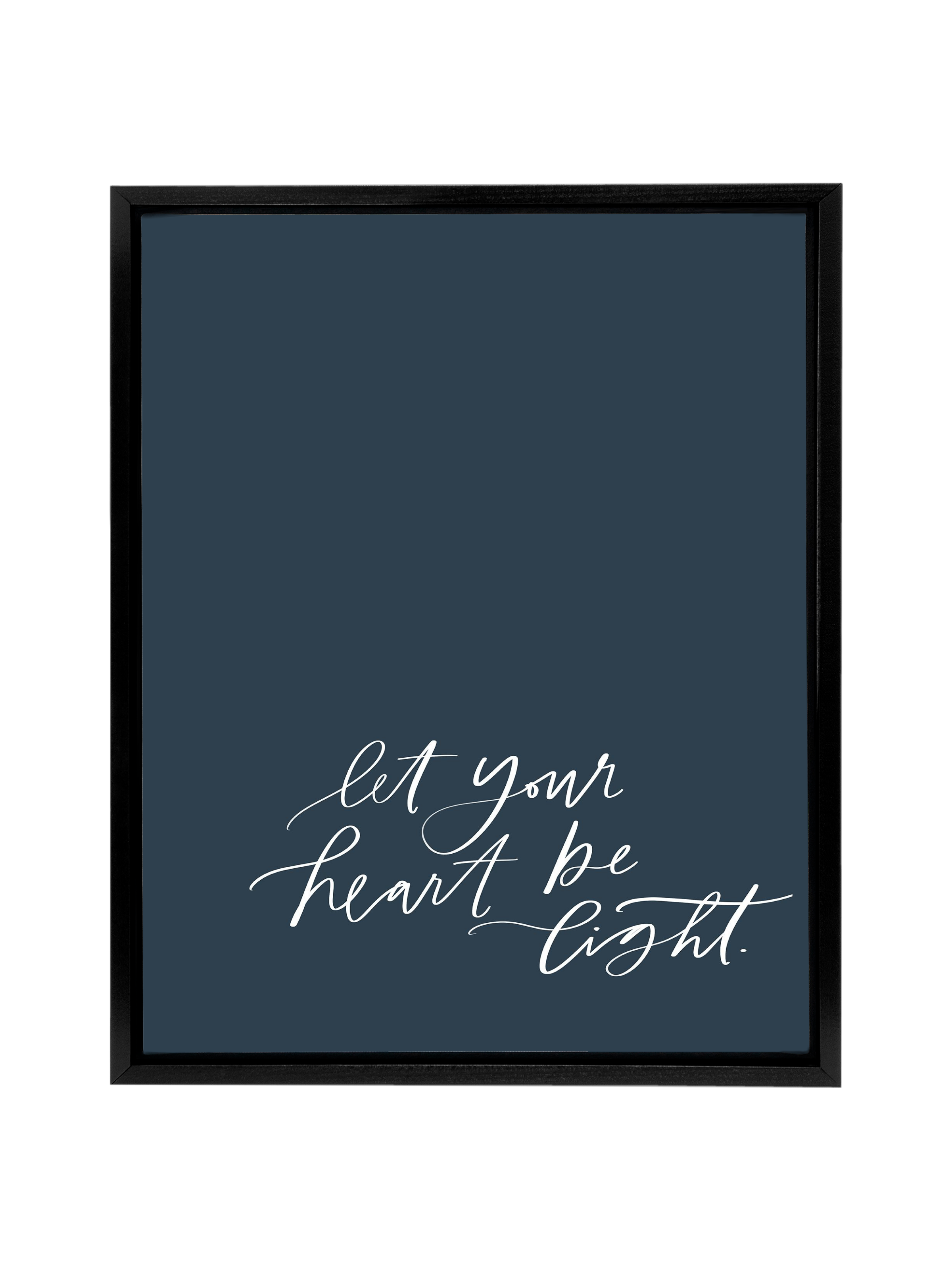 Let Your Heart be Light | Interior Navy | Canvas