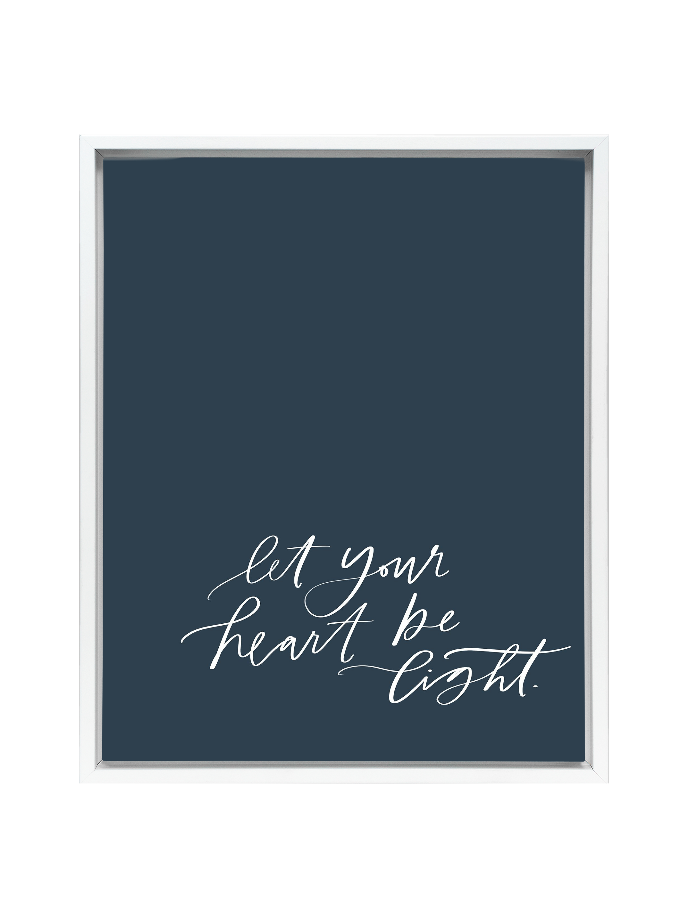 Let Your Heart be Light | Interior Navy | Canvas