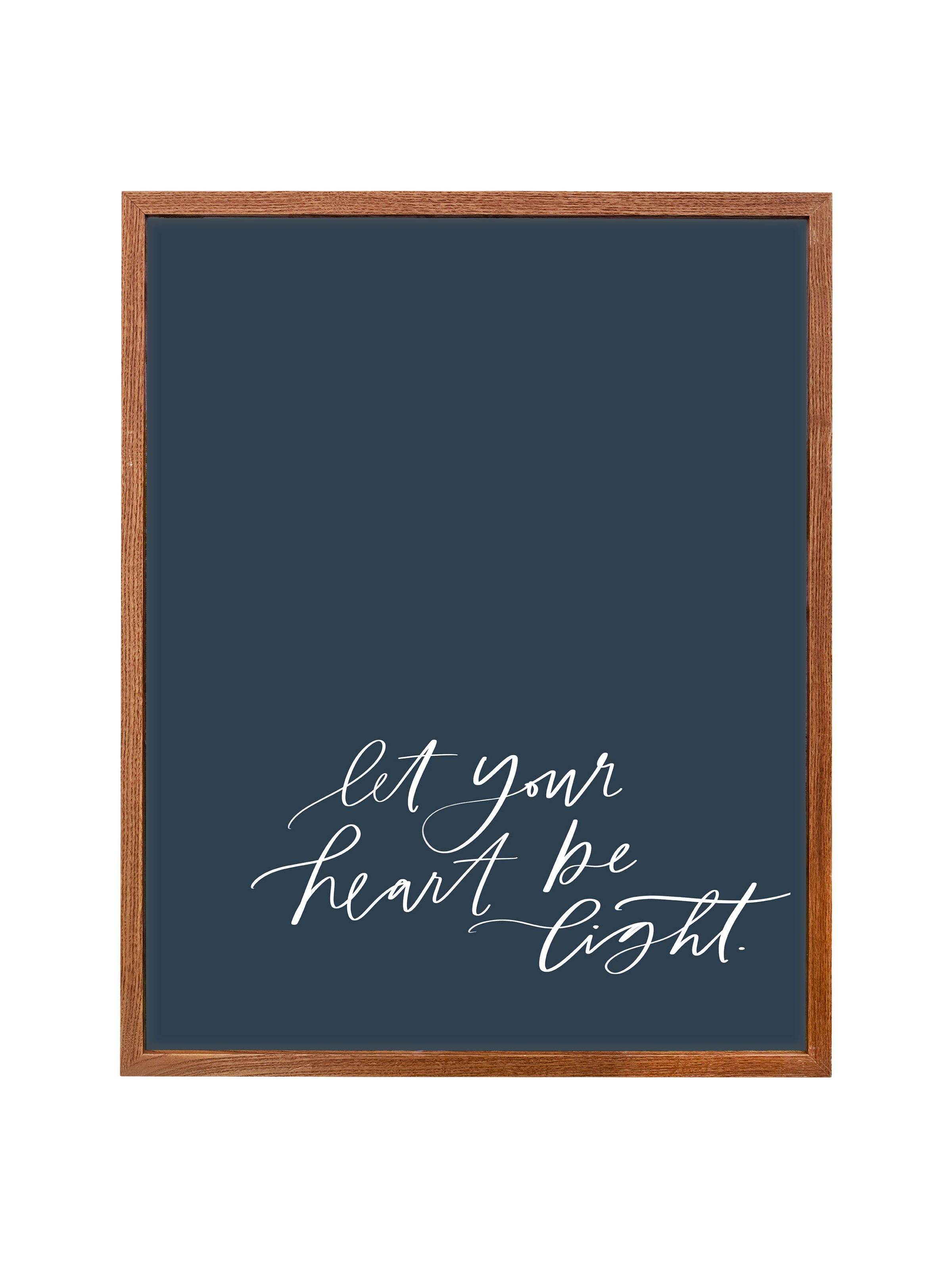 Let Your Heart be Light | Interior Navy | Canvas
