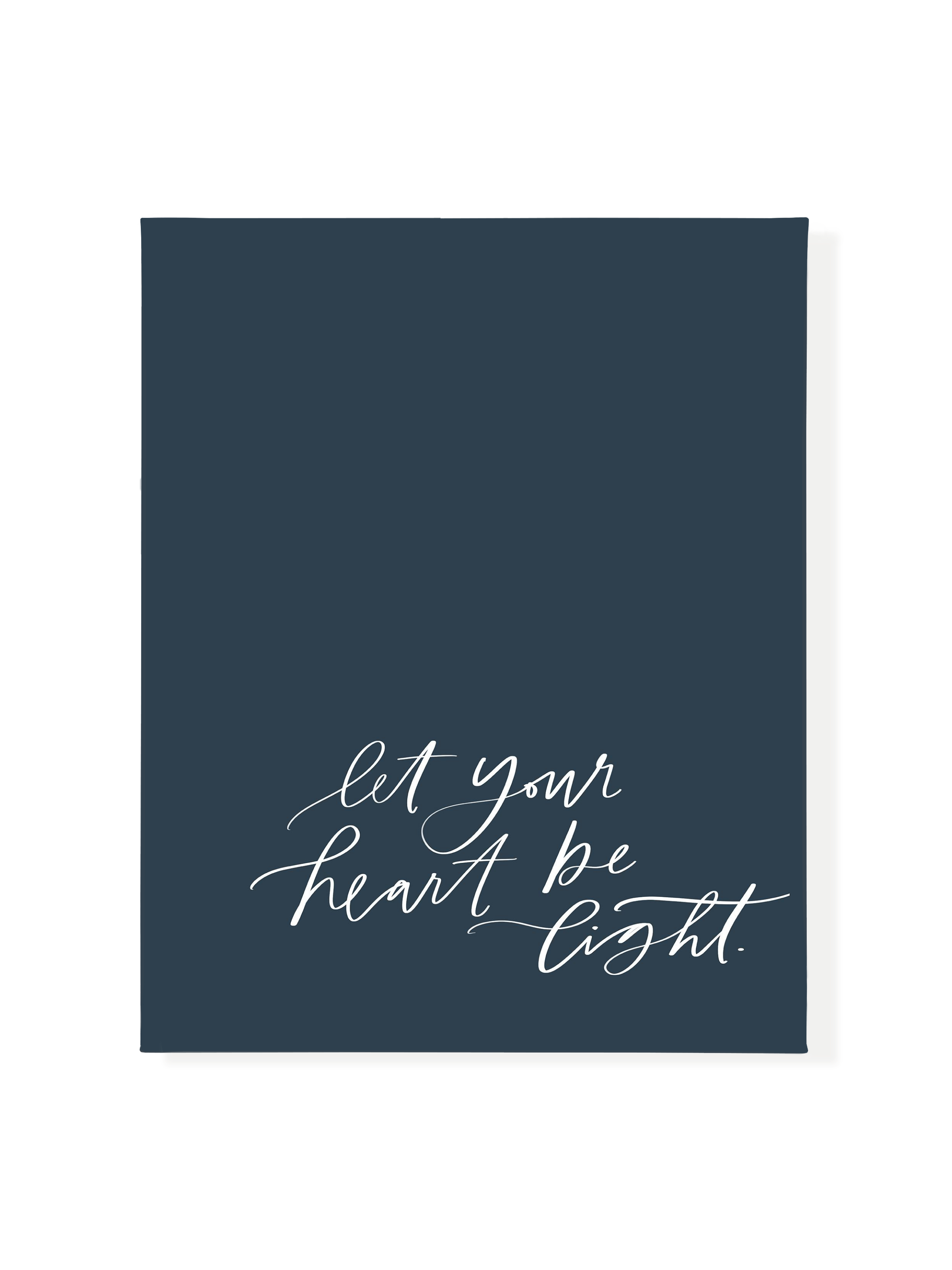 Let Your Heart be Light | Interior Navy | Canvas