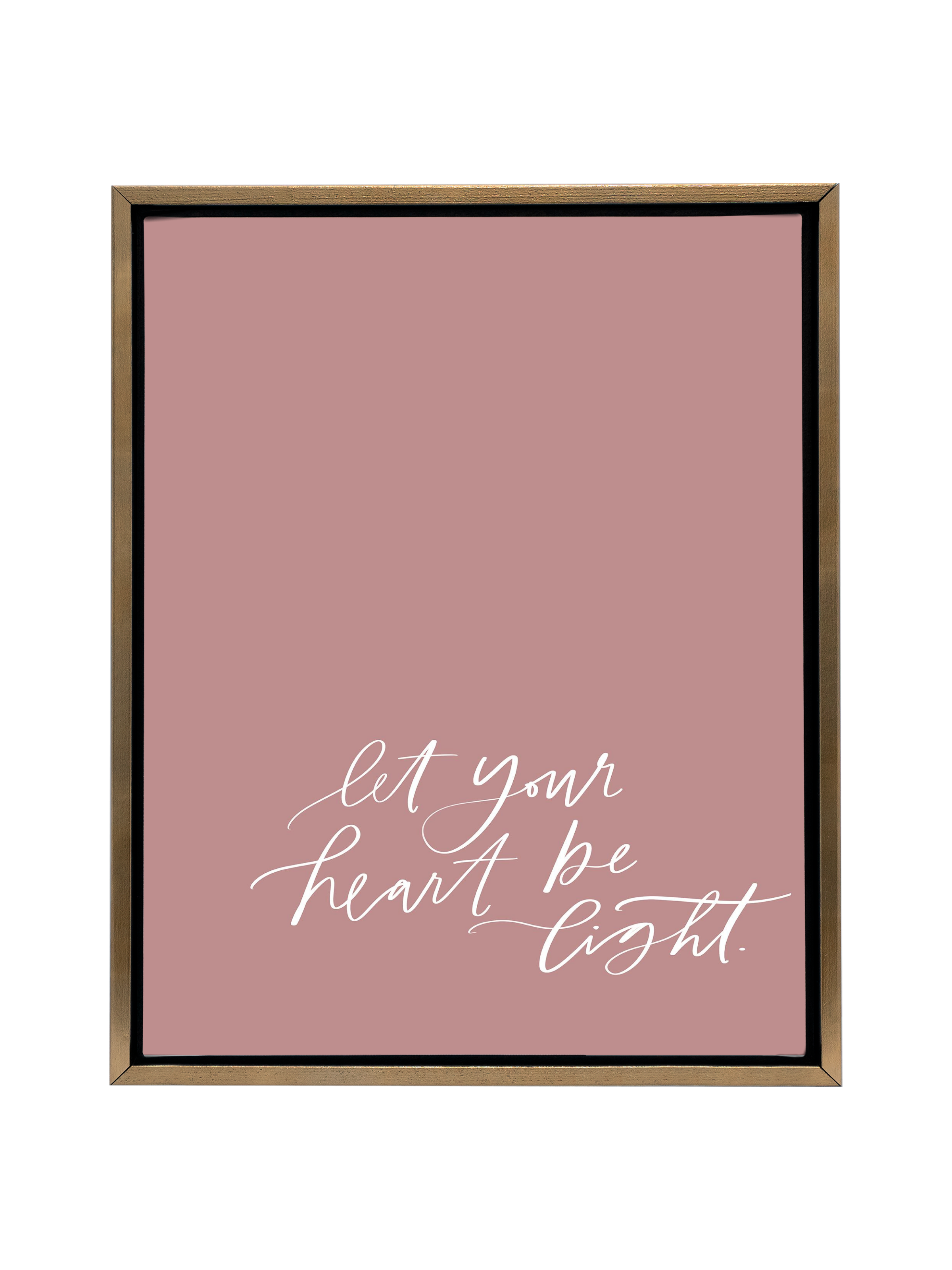 Let Your Heart be Light | Mauve | Canvas