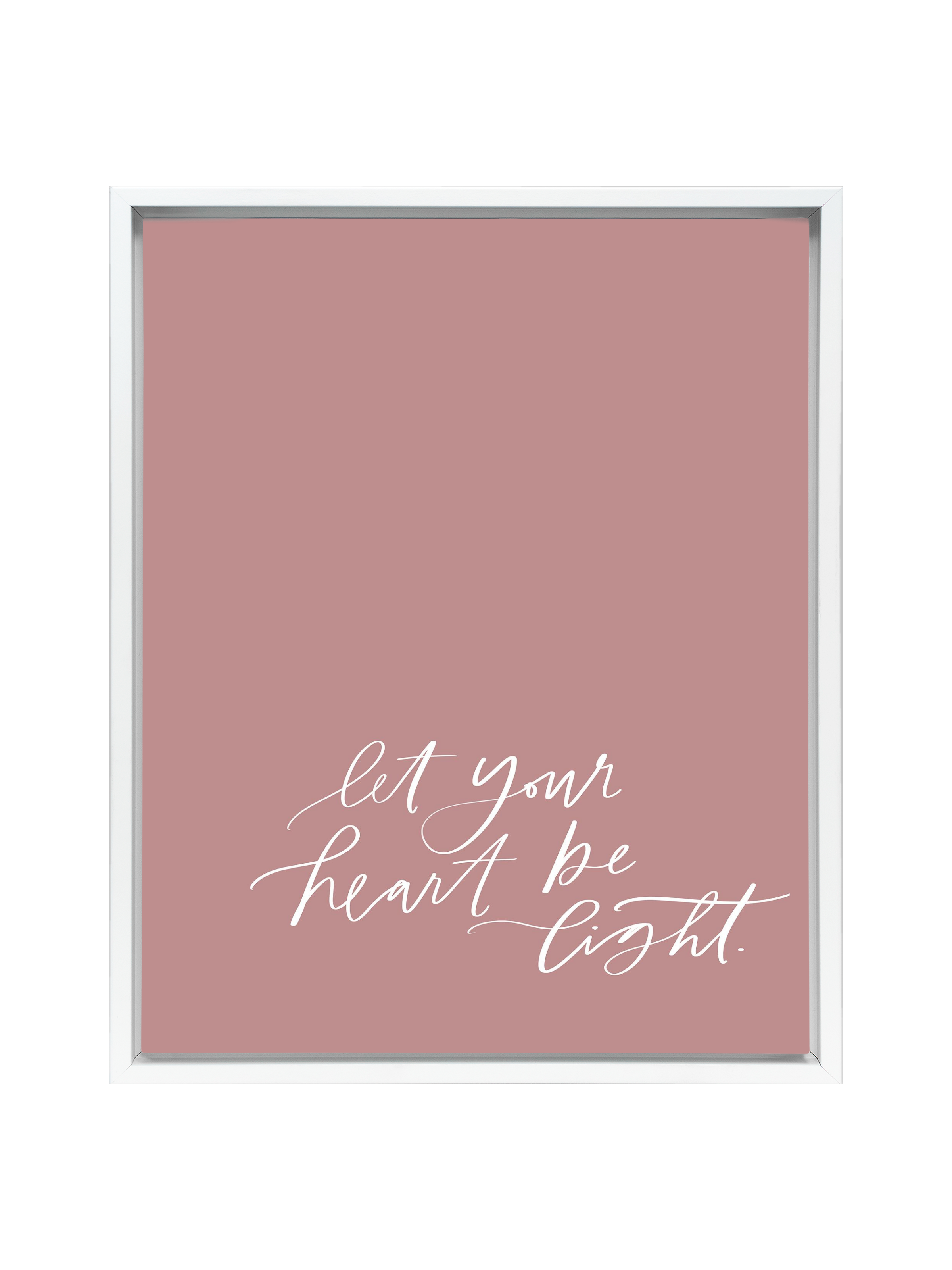 Let Your Heart be Light | Mauve | Canvas