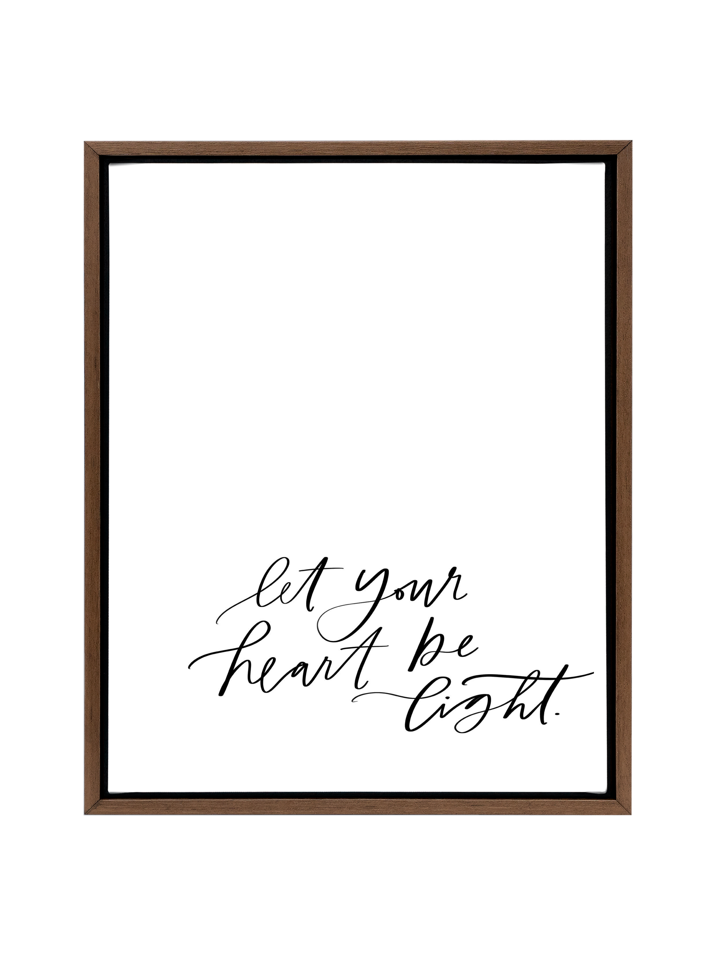 Let Your Heart be Light | Pure White | Canvas