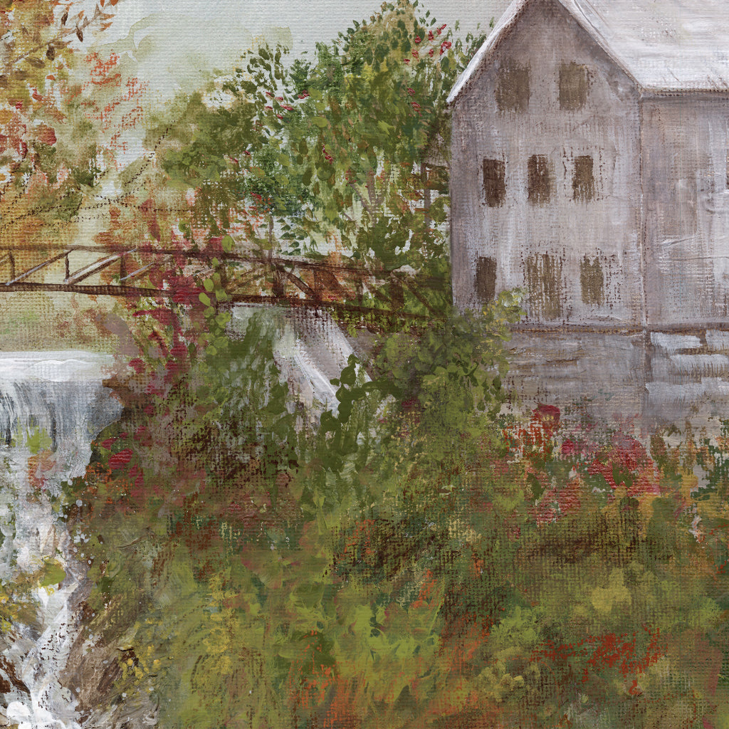 Fall at the Mill Canvas Wall Art