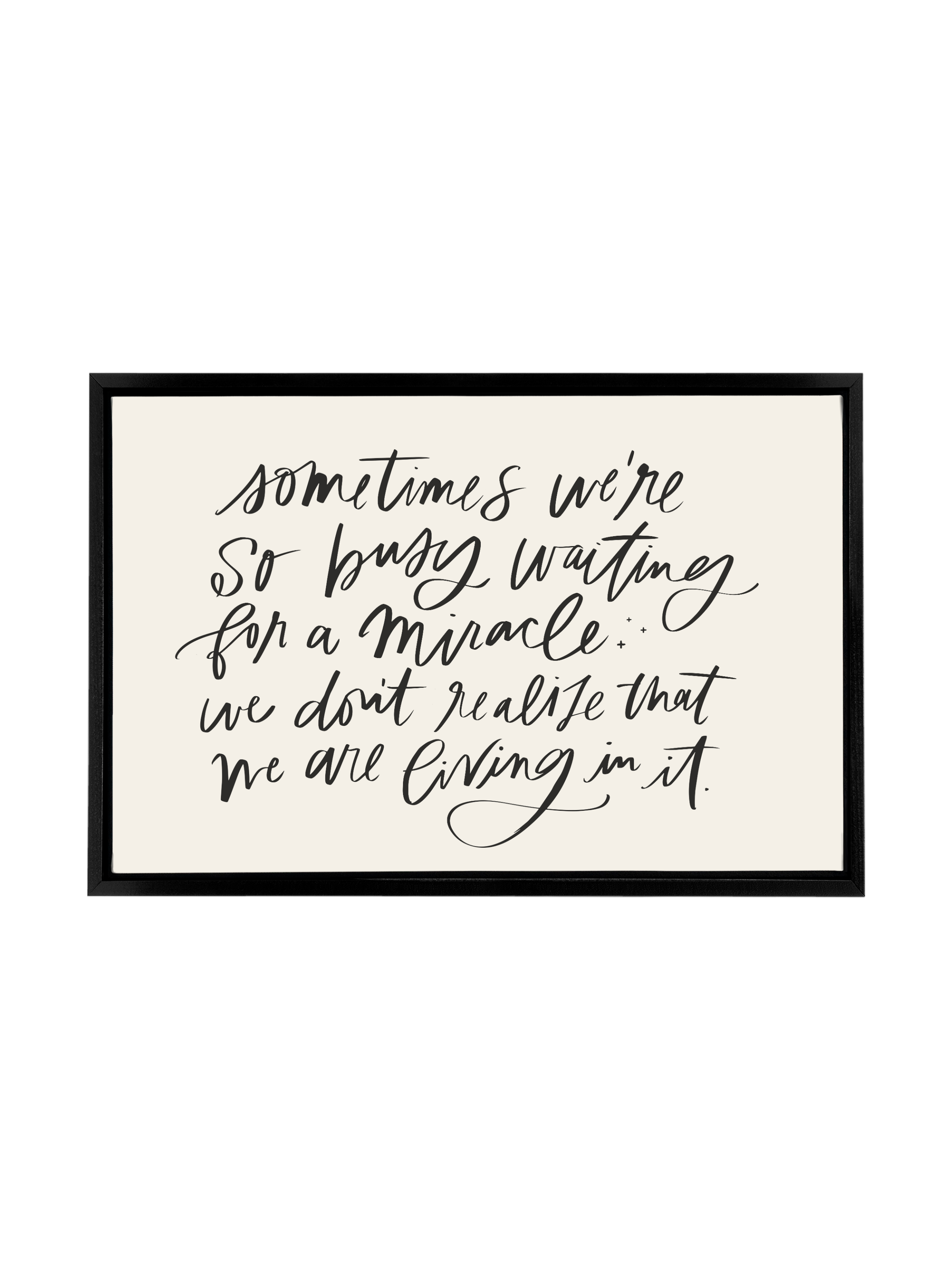 Living in the Miracle | Alabaster | Canvas