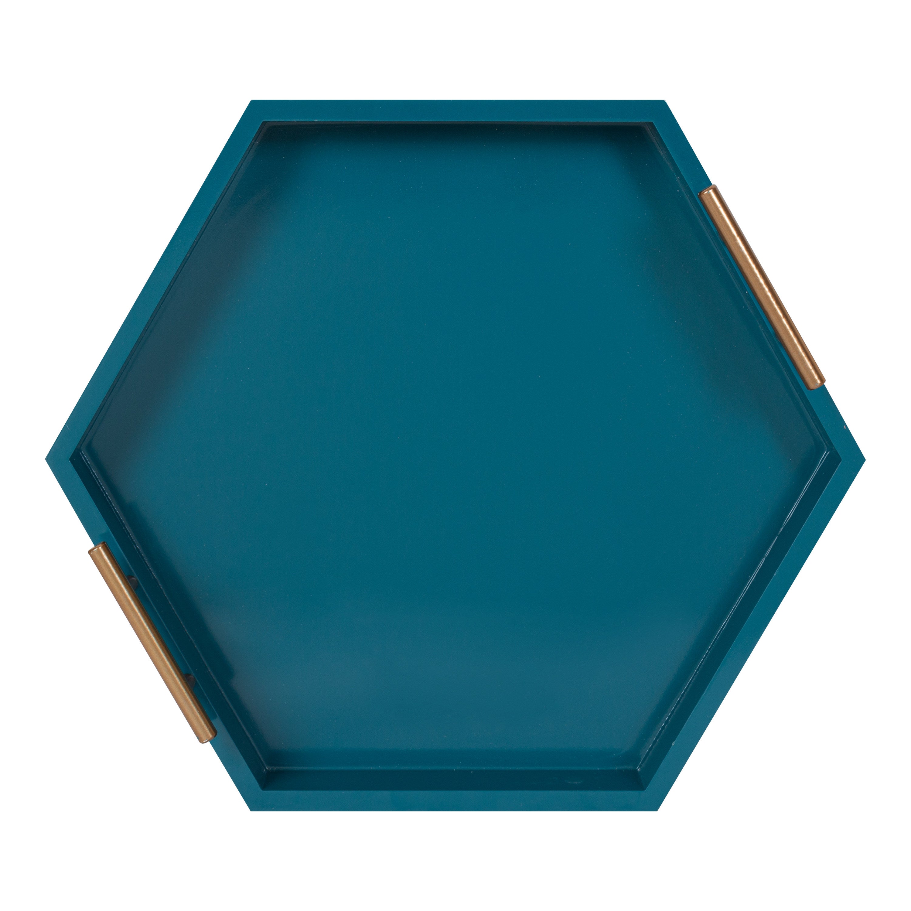 Lipton Hexagon Decorative Tray with Metal Handles