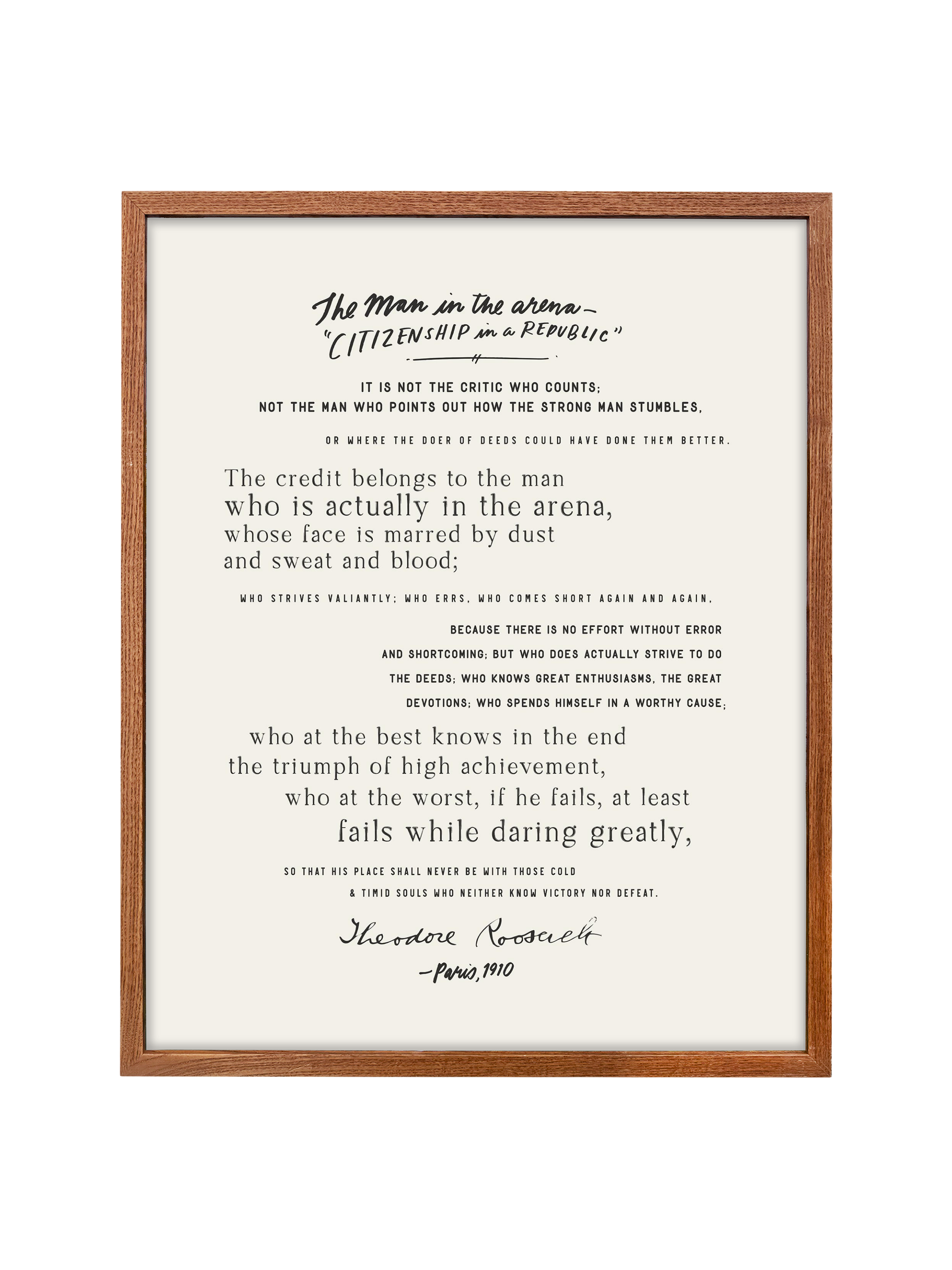 Man In The Arena | Canvas