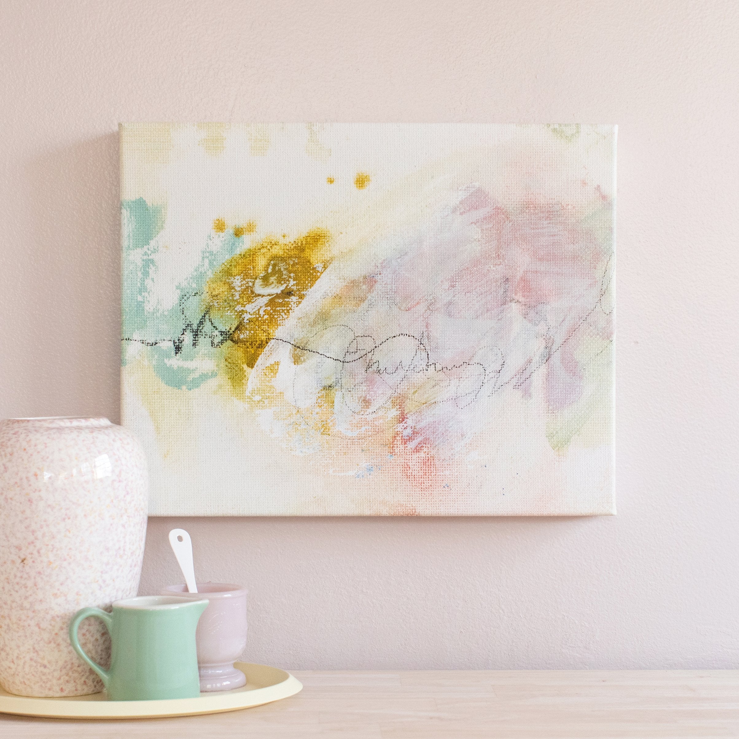 Dahlia Mini ✧・゚ Textured Canvas Wall Art