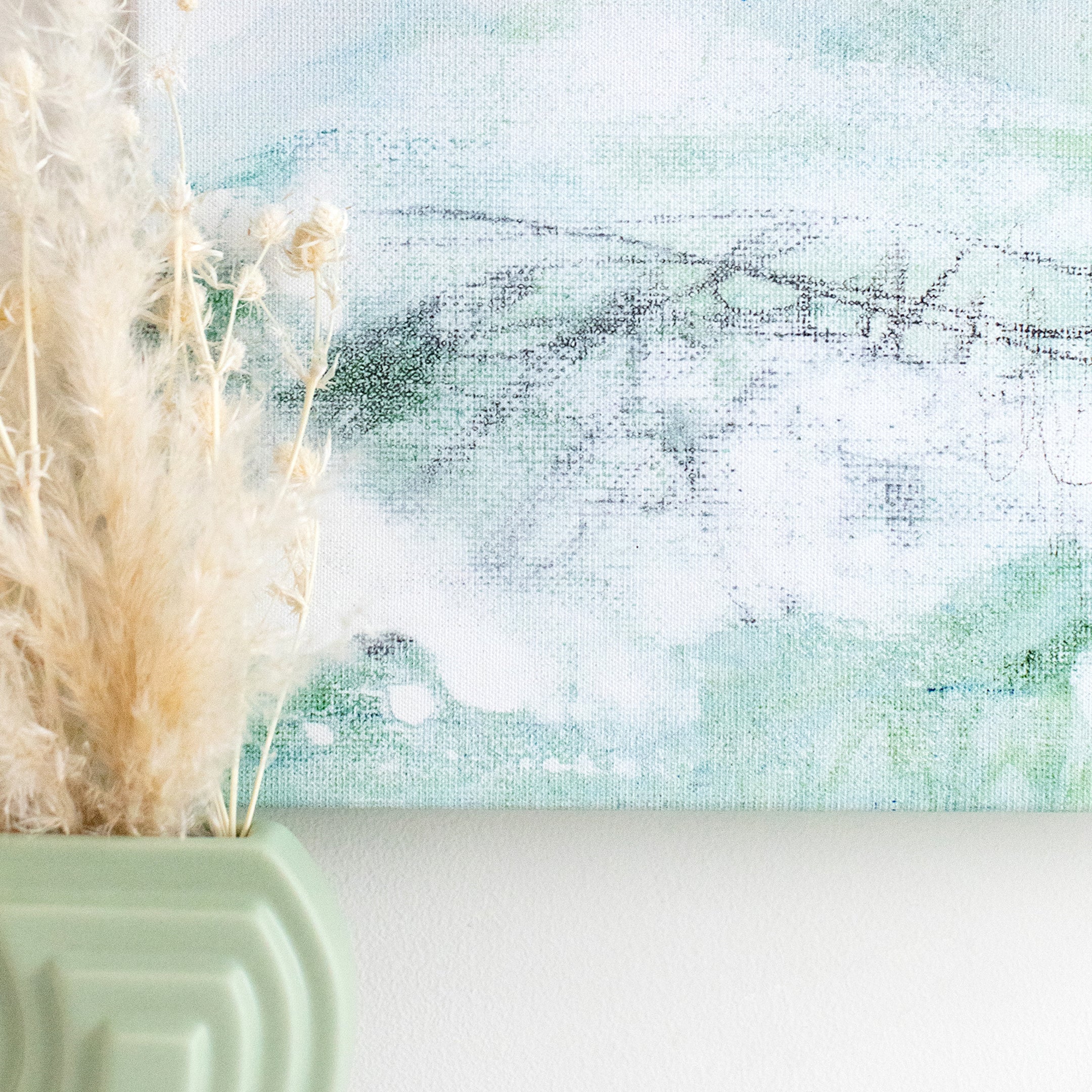 Sea Foam Mini ✧・゚ Textured Canvas Wall Art