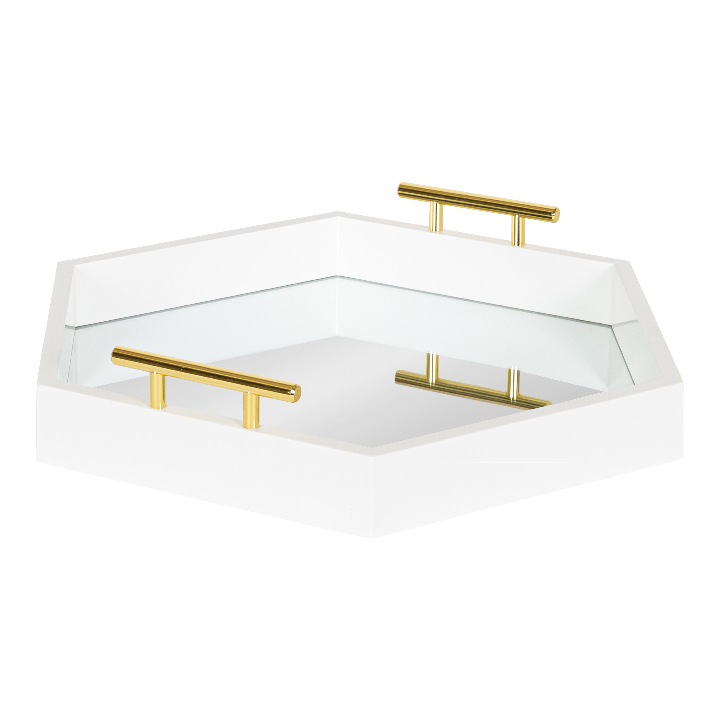 Lipton Hexagon Decorative Tray with Metal Handles