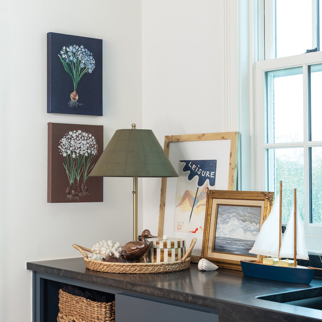 Little Blue Flowers Botanical Canvas Wall Art
