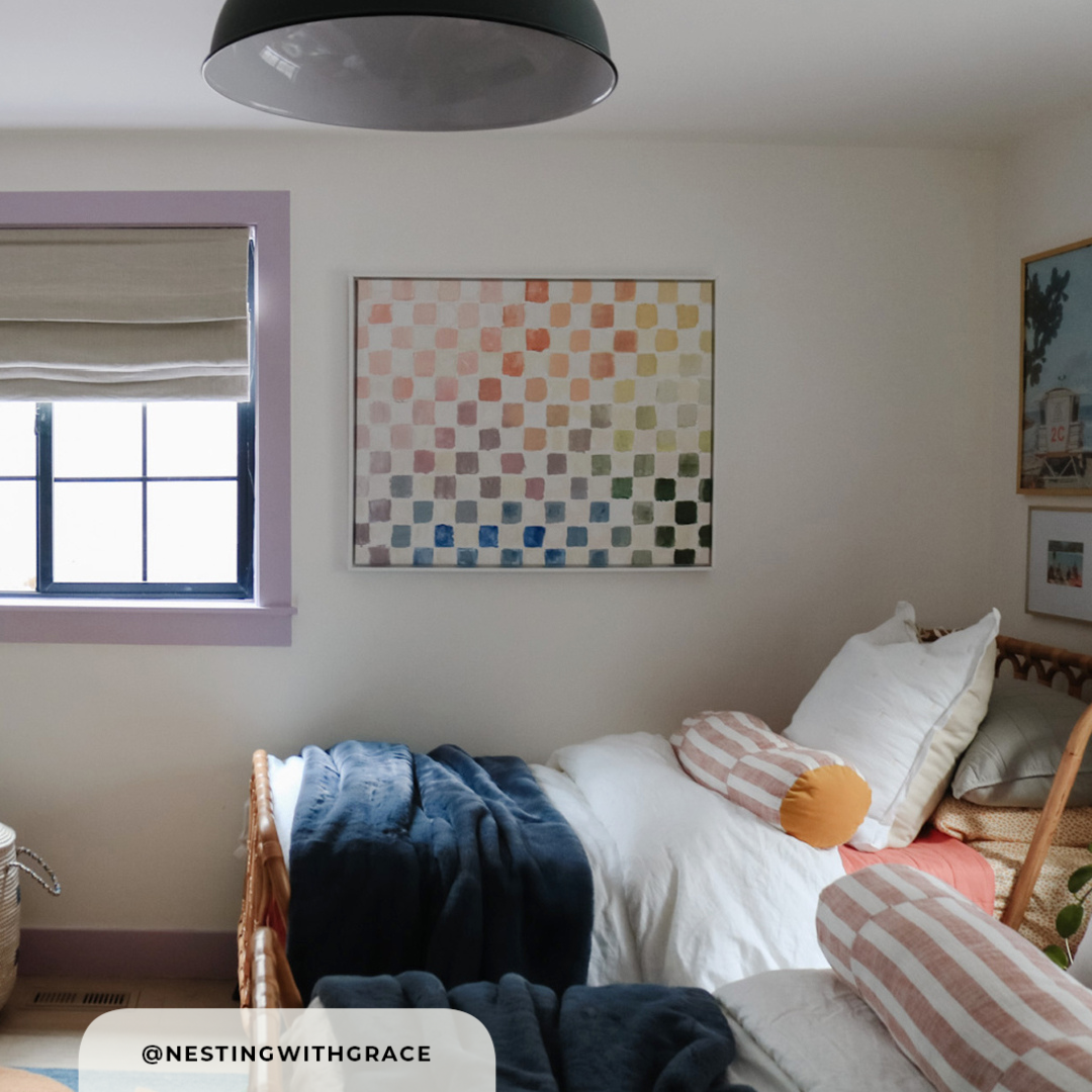 Rainbow Checks Canvas Wall Art