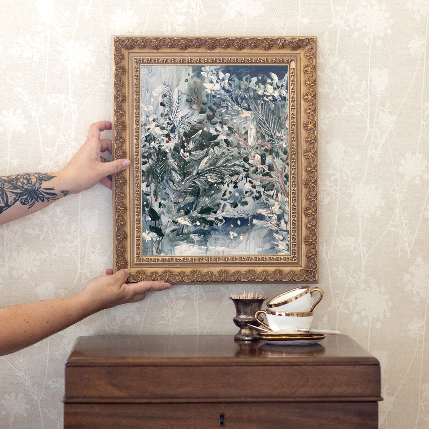 Frosted Pines Luxe Art Print