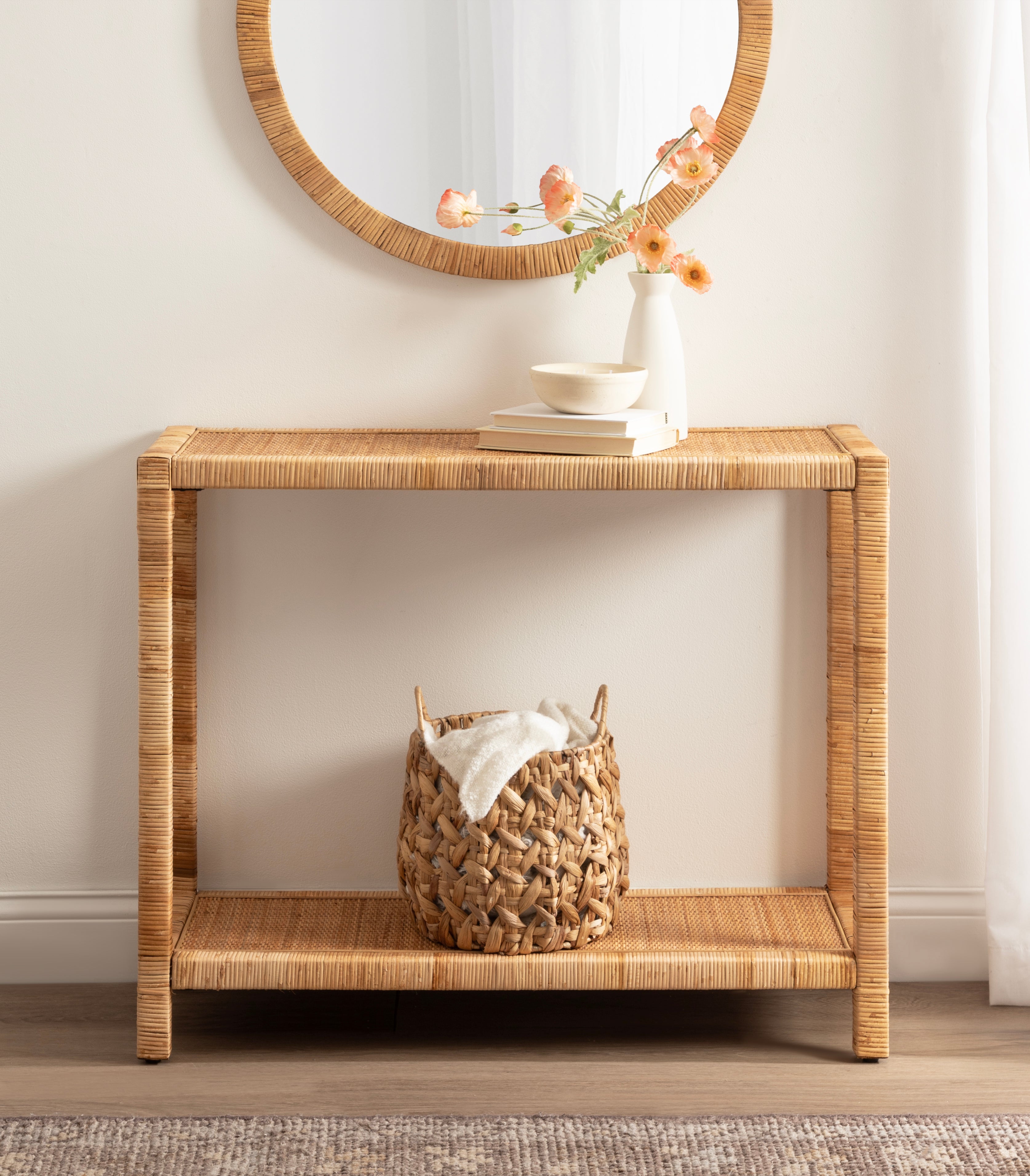 Rafina Rattan Console Table