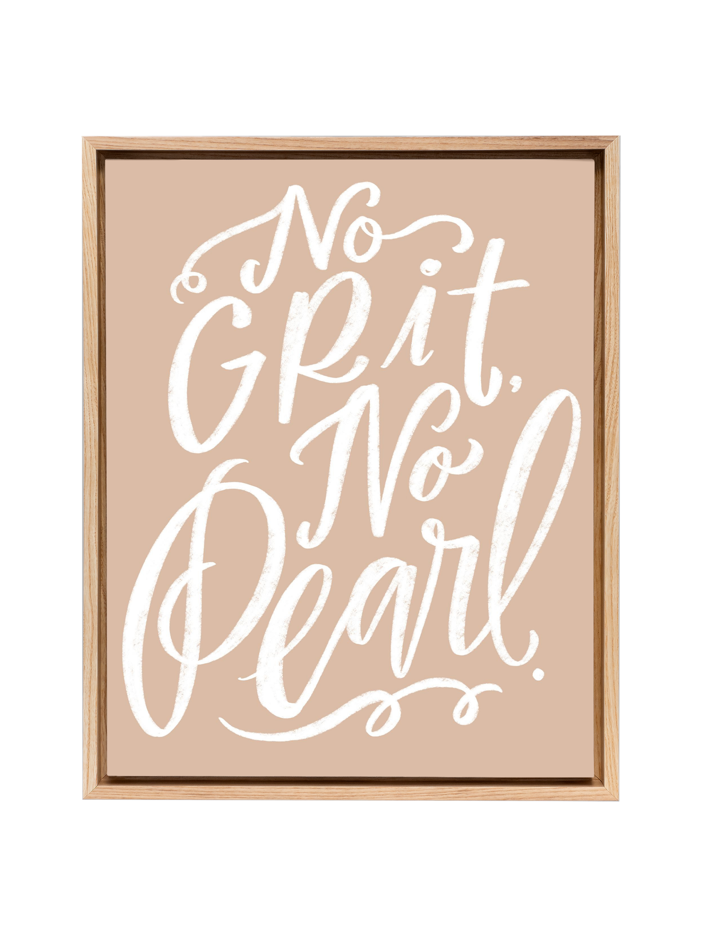 No Grit, No Pearl | Cameo | Canvas
